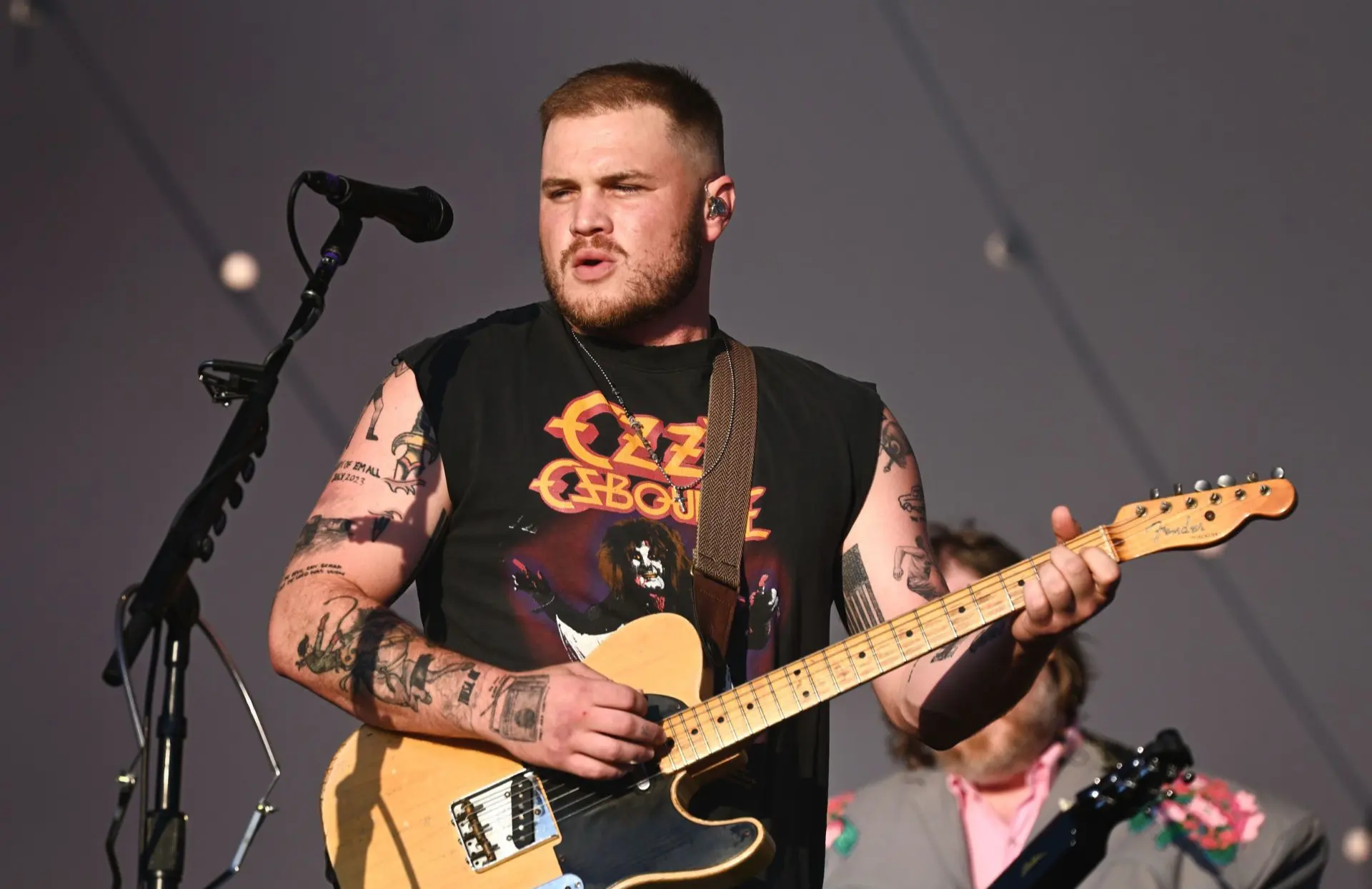 Zach Bryan headlines the Great Oak Stage at BST Hyde Park on June 28, 2025 in London, England. (Photo by Gus Stewart/Redferns)