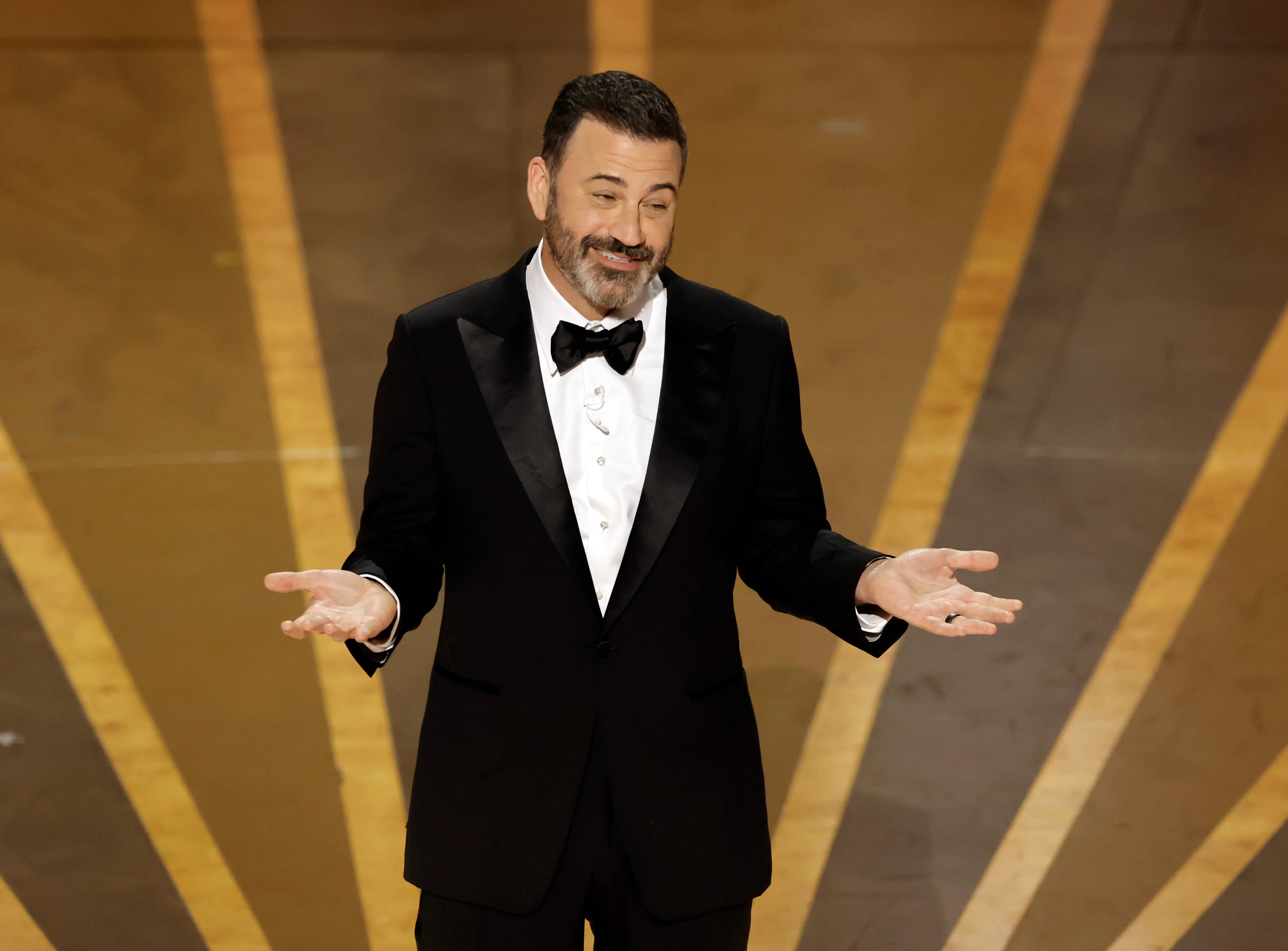 Host Jimmy Kimmel speaks onstage during the 95th Annual Academy Awards. (Photo by Kevin Winter/Getty Images)