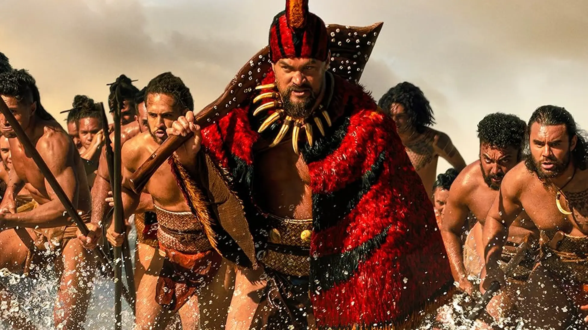 Jason Momoa leads the charge in Chief of War season 1. Image courtsey: Prime Video.