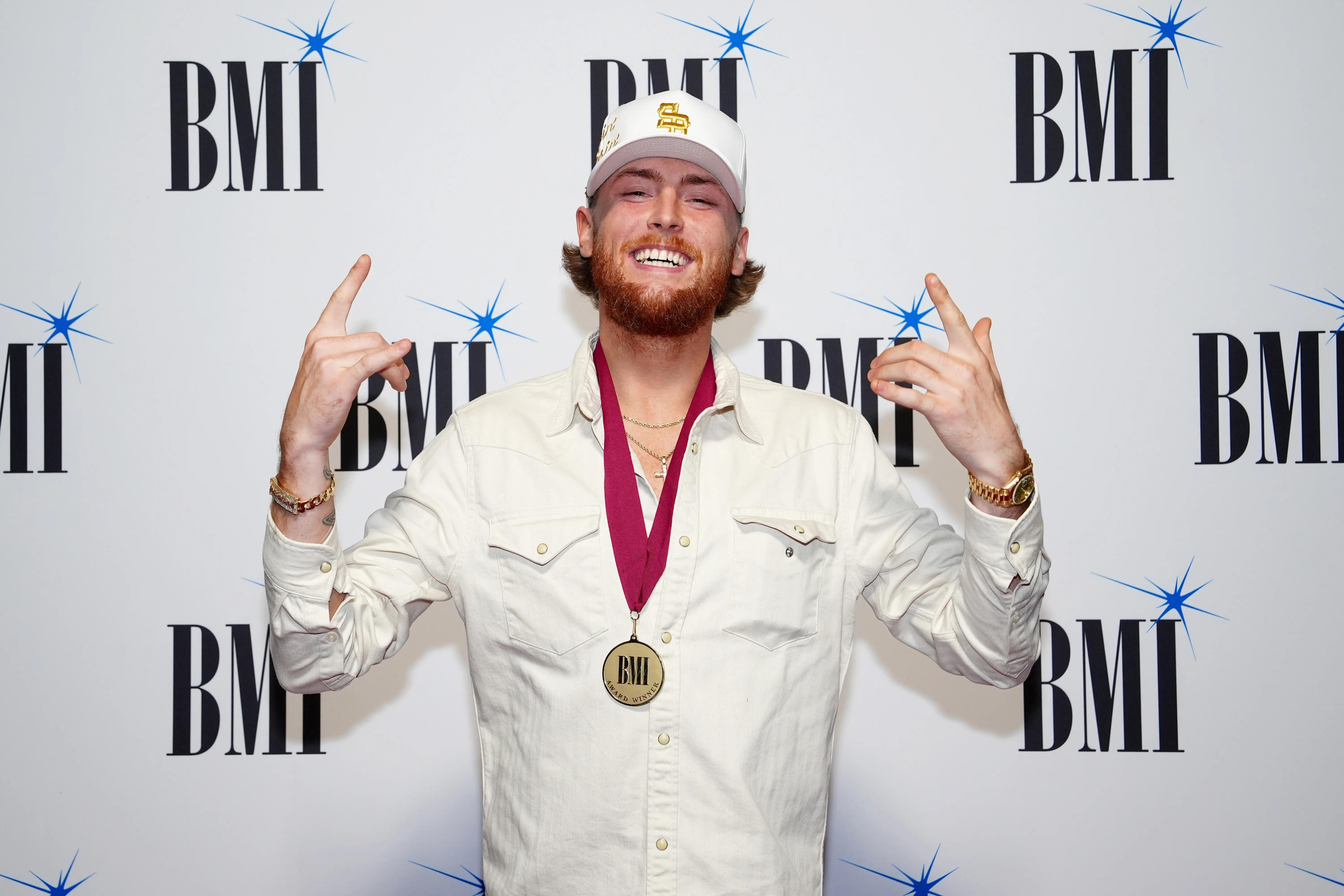 NASHVILLE, TENNESSEE - NOVEMBER 19: Bailey Zimmerman attends the 2024 BMI Country Awards at BMI on November 19, 2024 in Nashville, Tennessee. (Photo by Erika Goldring/Getty Images for BMI)