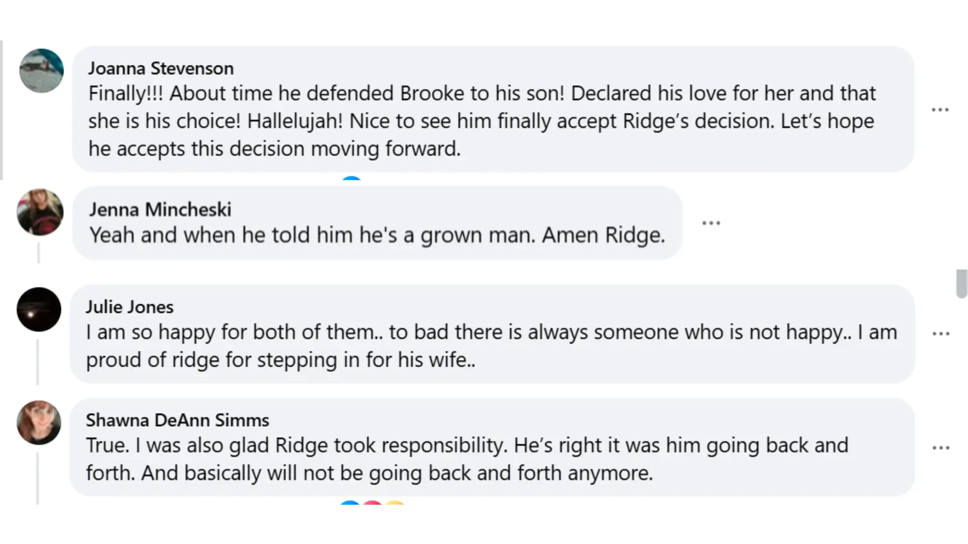 More fan reactions supporting similar sentiments