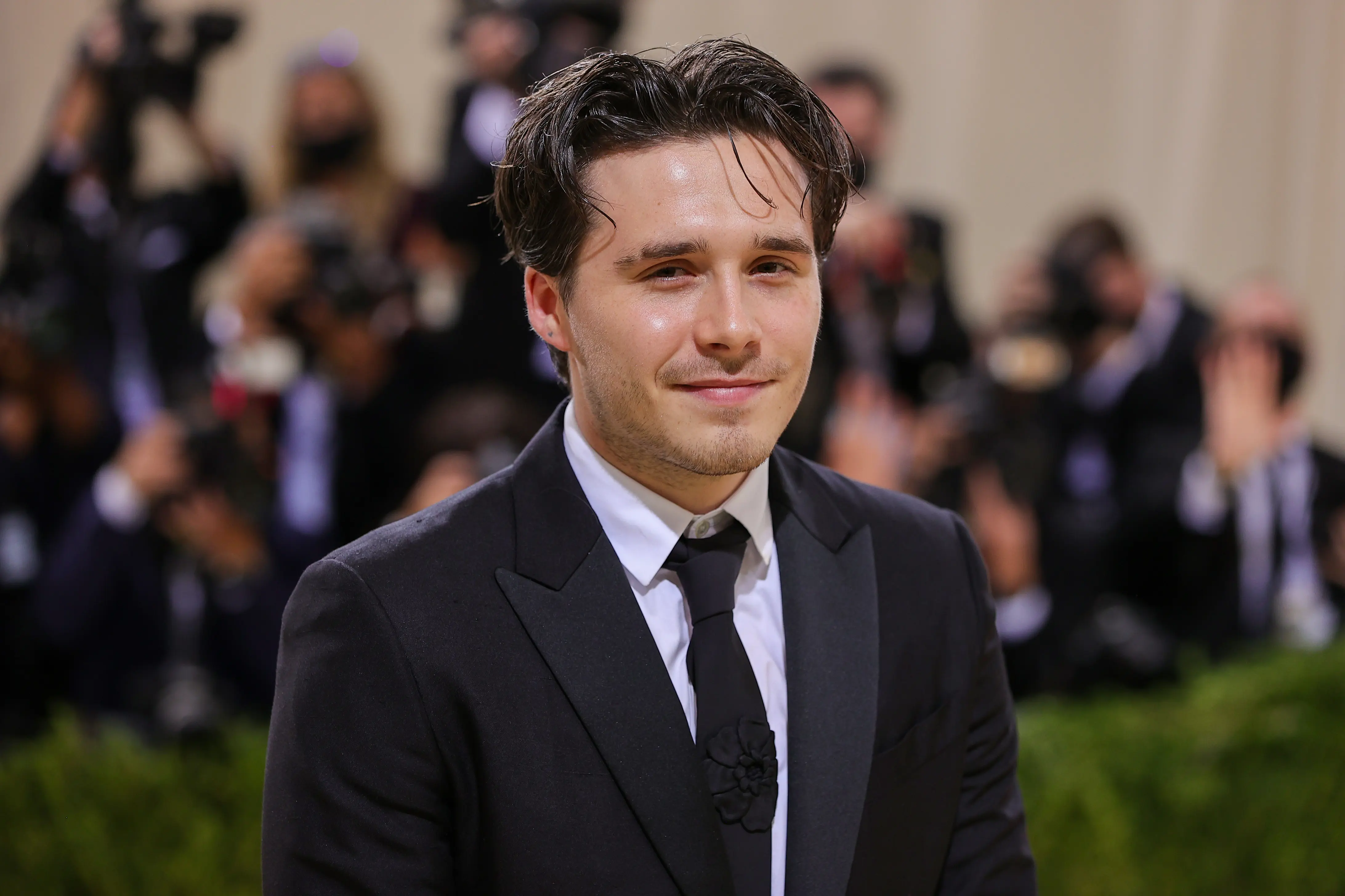 NEW YORK, NEW YORK - SEPTEMBER 13: Brooklyn Beckham attends The 2021 Met Gala Celebrating In America: A Lexicon Of Fashion at Metropolitan Museum of Art on September 13, 2021 in New York City. (Photo by Theo Wargo/Getty Images)