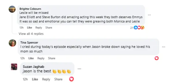 Comments by fans (Image via Facebook/ @General Hospital Fans)