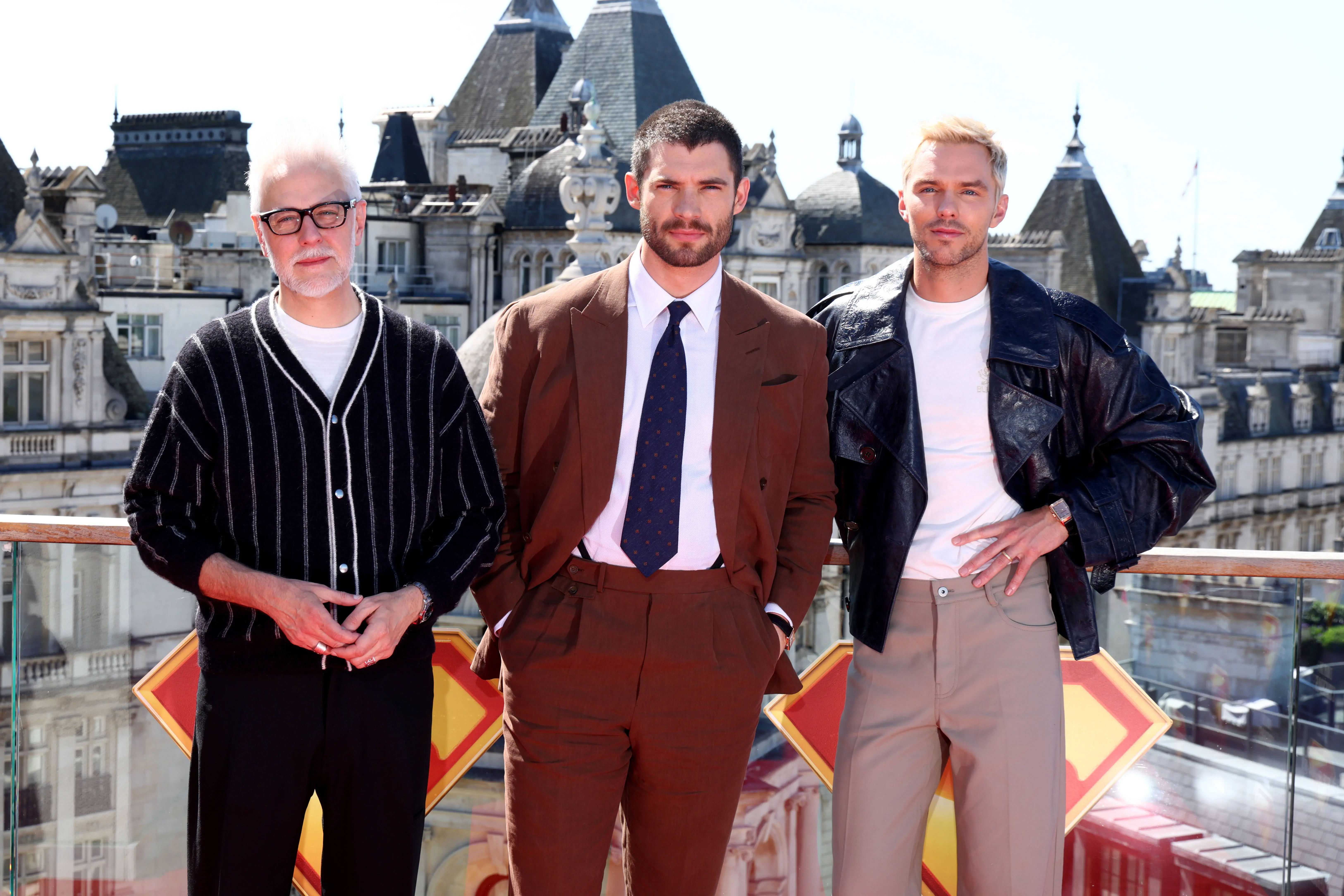 David Corenswet , Superman &amp; James Gunn (Image via Getty)