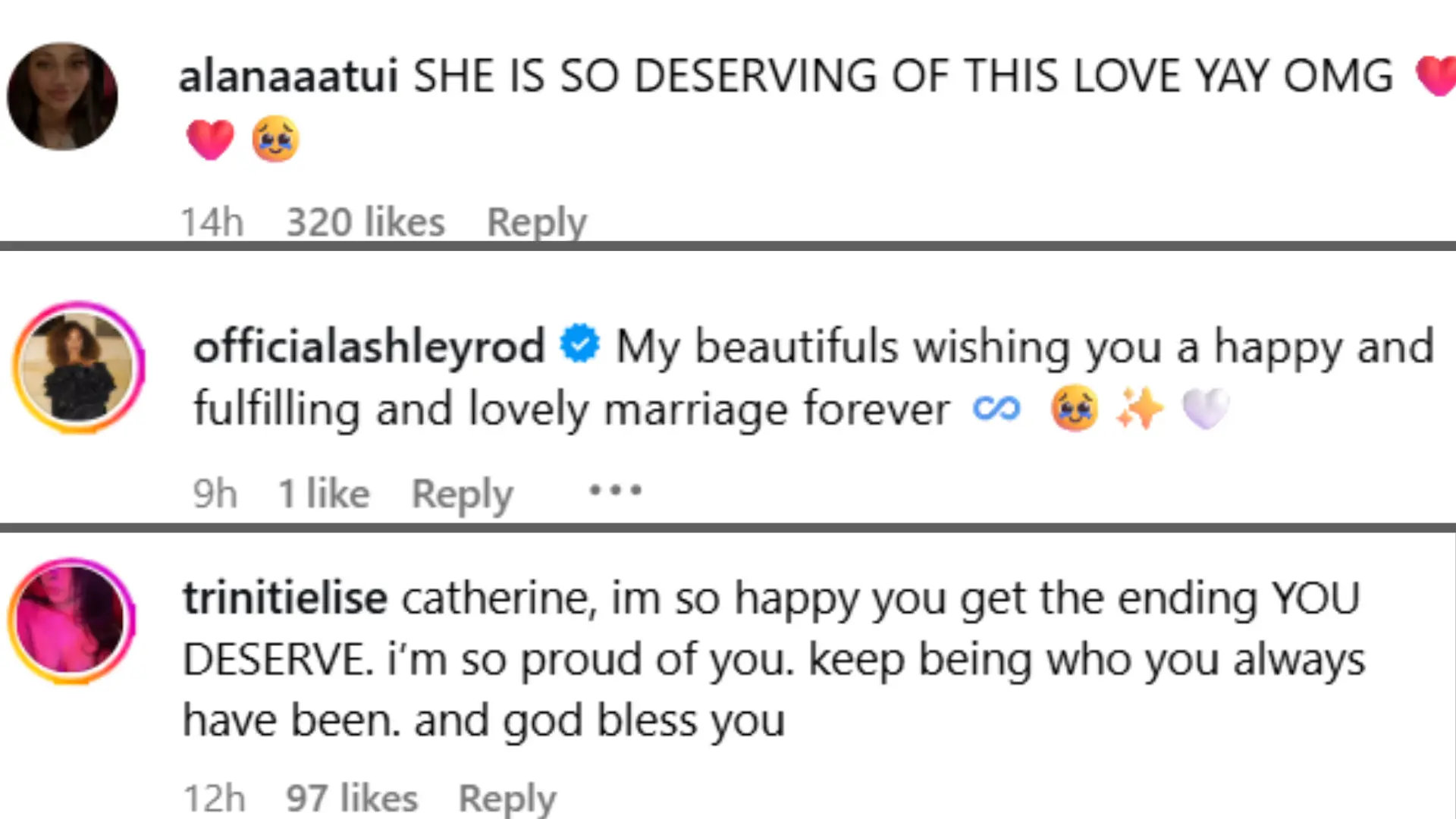 Fans react to Catherine Piaz's wedding (Image via Instagram/@catherinepaiz)