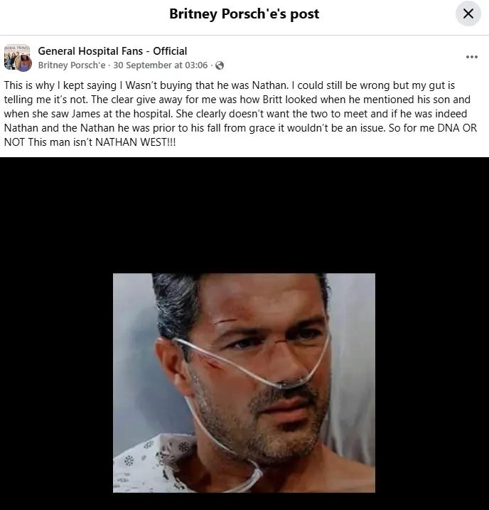 The original post (Image via Facebook/ @General Hospital Fans - Official)