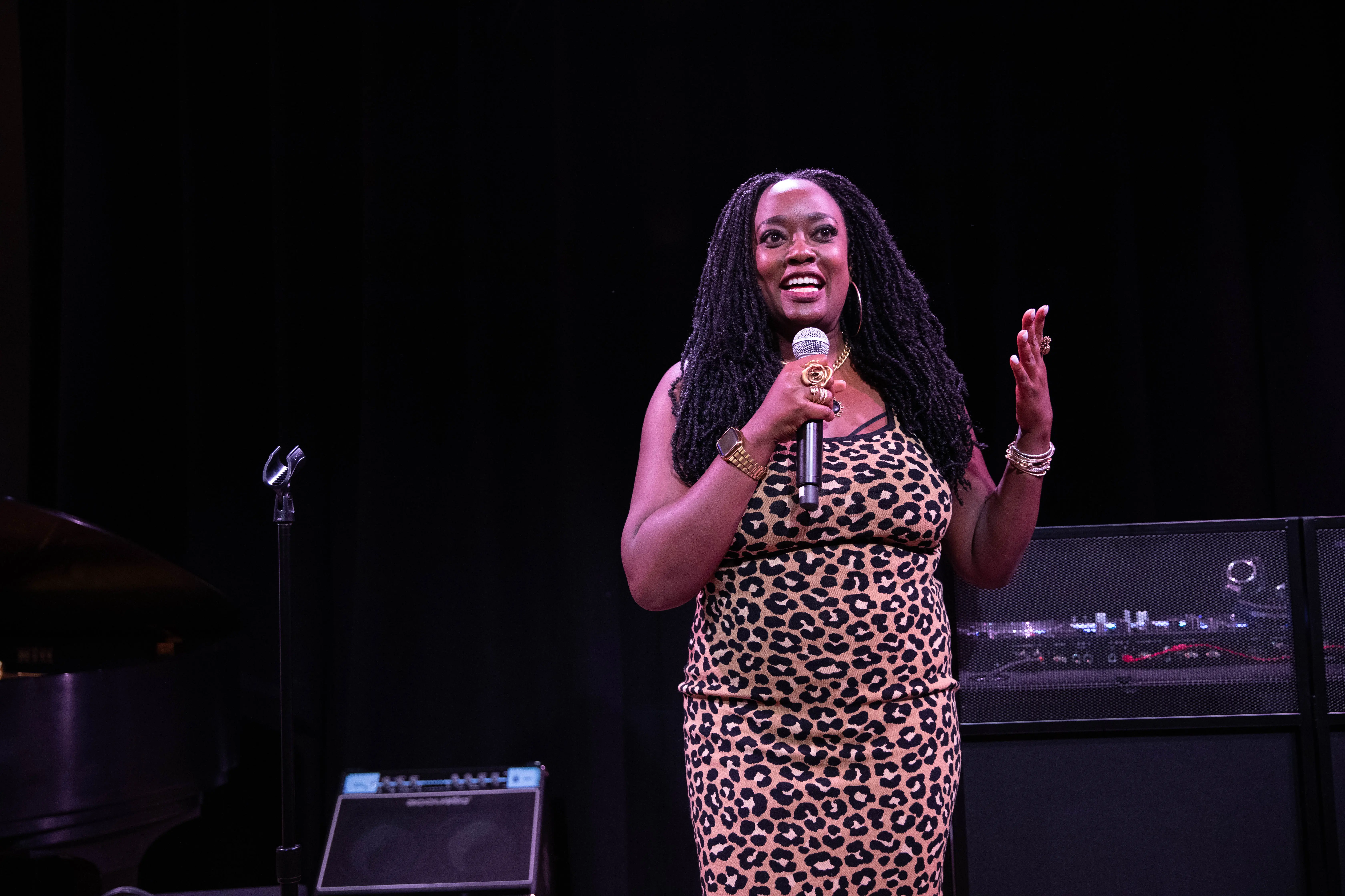 CEO of Turner Conoly Group, Ashley Allison onstage during Celebrating Black Women &amp; Music at Recording Industry Association of America (Image via Getty)