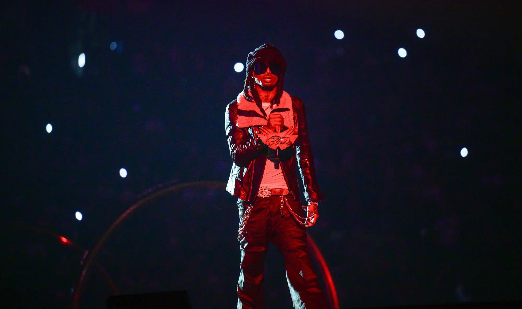 ATLANTA, GEORGIA - AUGUST 21: Playboi Carti performs during The Weeknd: After Hours Til Dawn Tour at Mercedes-Benz Stadium on August 21, 2025 in Atlanta, Georgia. (Photo by Prince Williams/WireImage)