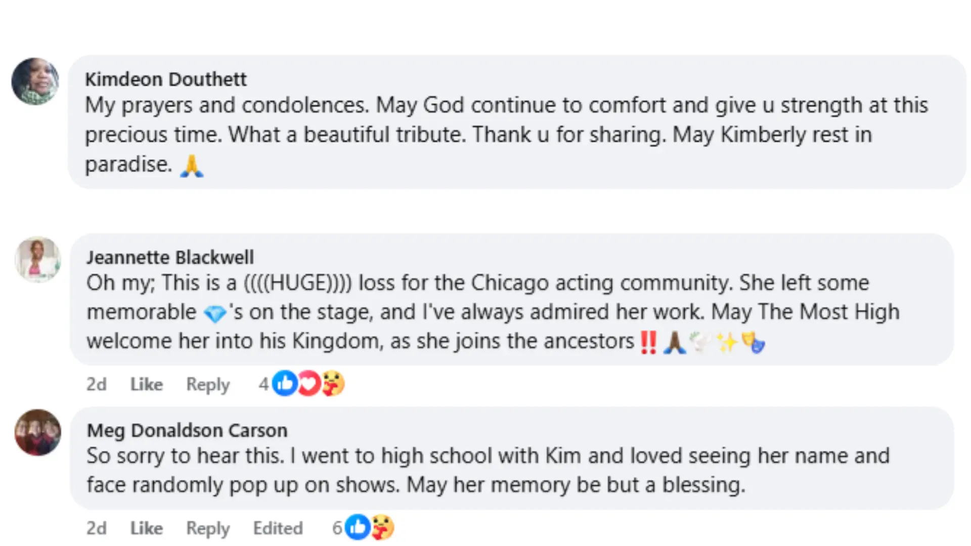 Internet users paying tribute to Kimberly Herbert (Image via Facebook/@ChesterGregory)