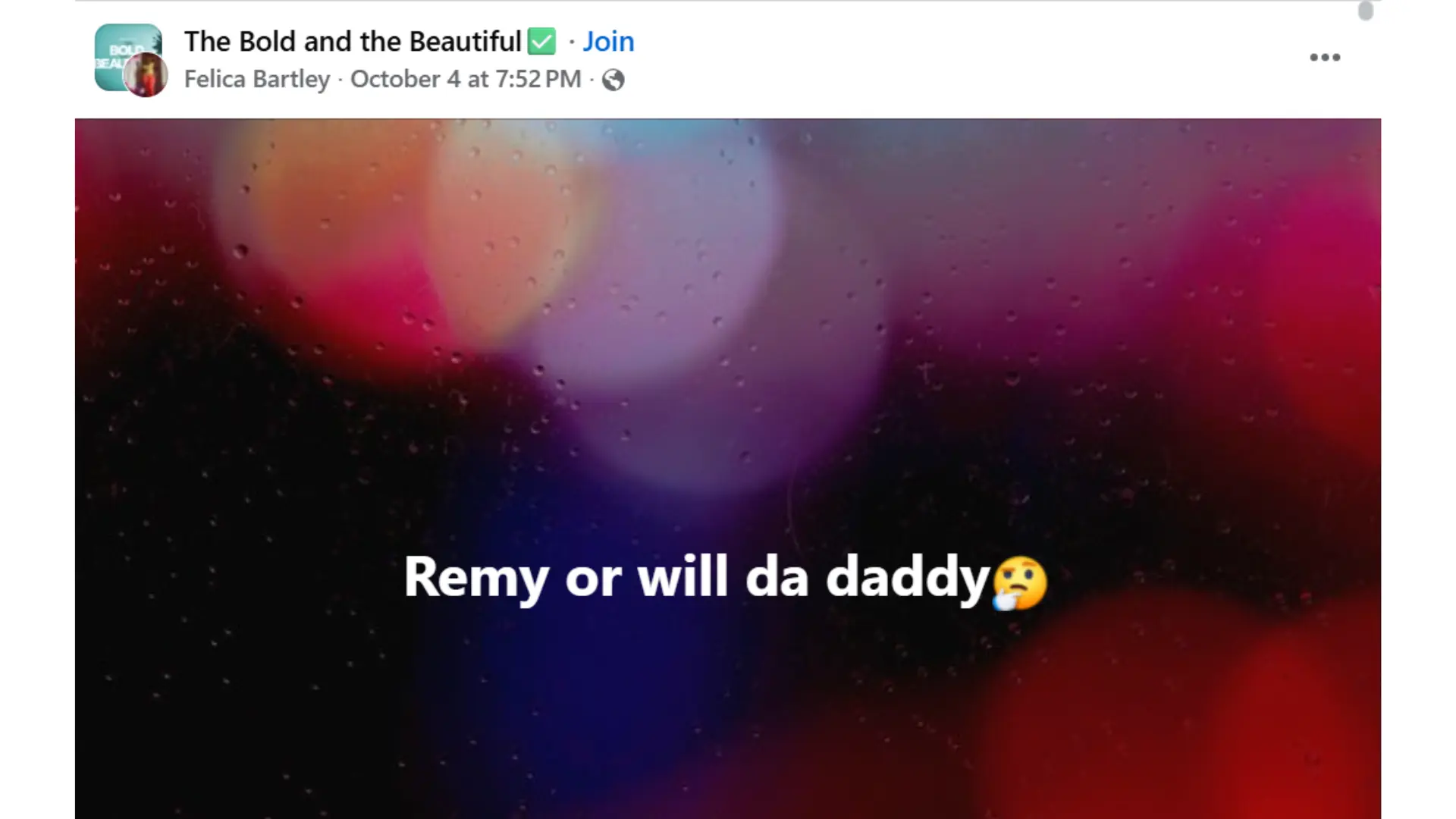 The original fan post on Facebook