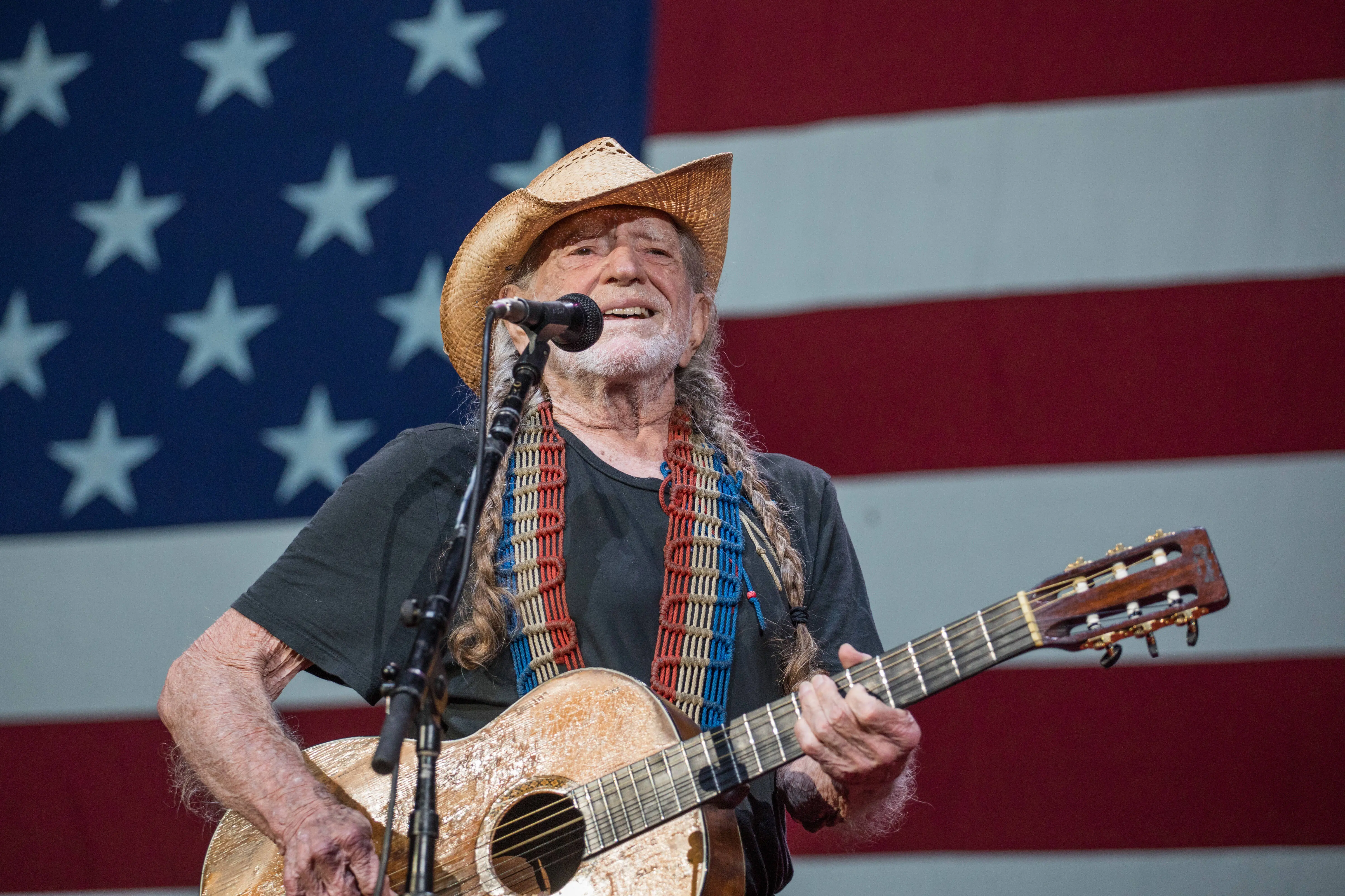 AUSTIN, TEXAS - JULY 04: Singer-songwriter Willie Nelson performs onstage with Willie Nelson and Family during the 46th Annual Willie Nelson 4th of July Picnic at Austin360 Amphitheater  on July 04, 2019 in Austin, Texas. (Photo by Rick Kern/WireImage for Shock Ink)