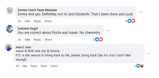 Comments by other fans (Image via Facebook/@General Hospital Fans - Official)