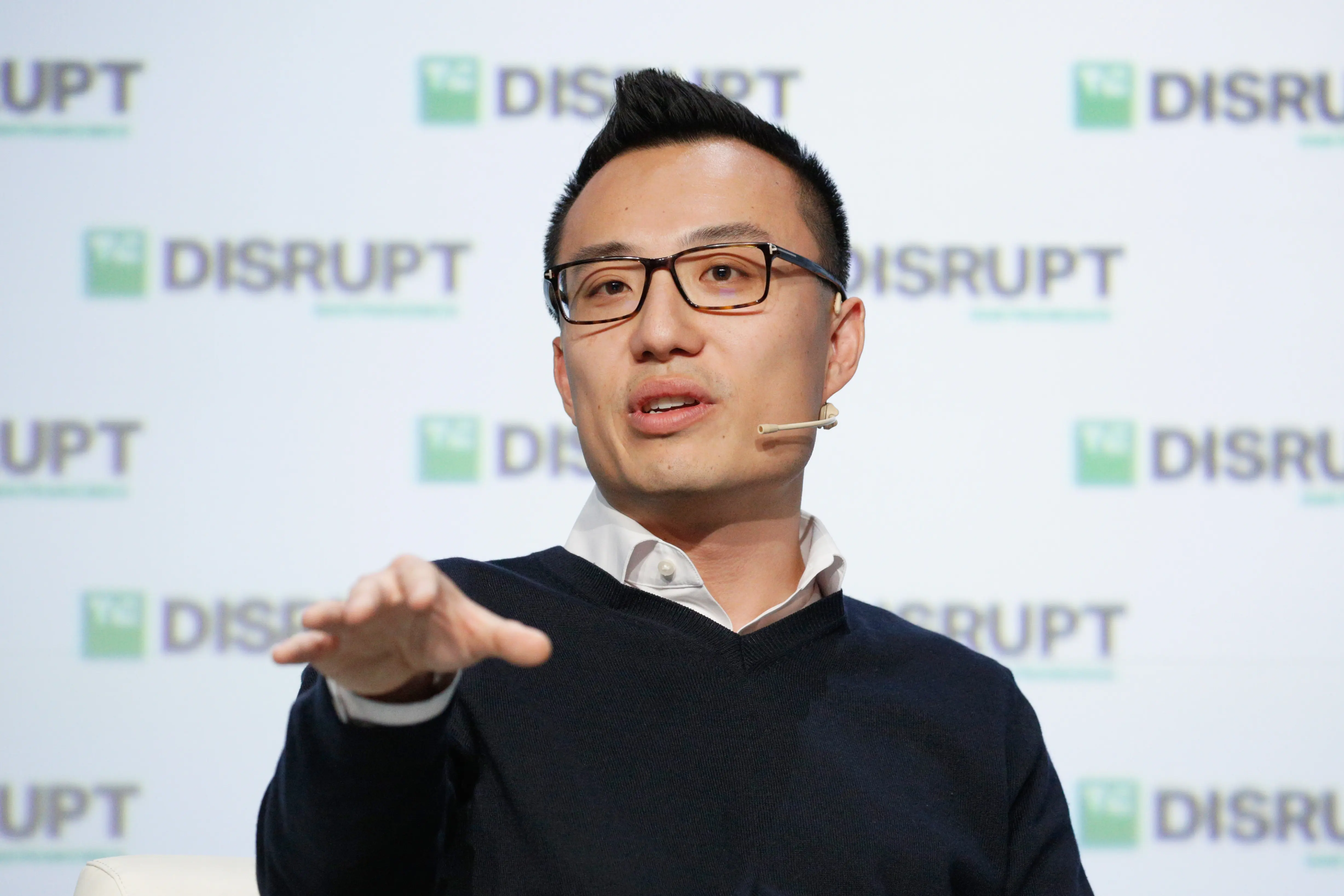 SAN FRANCISCO, CA - SEPTEMBER 05:  DoorDash CEO Tony Xu speaks onstage during Day 1 of TechCrunch Disrupt SF 2018 at Moscone Center on September 5, 2018 in San Francisco, California.  (Photo by Kimberly White/Getty Images for TechCrunch)