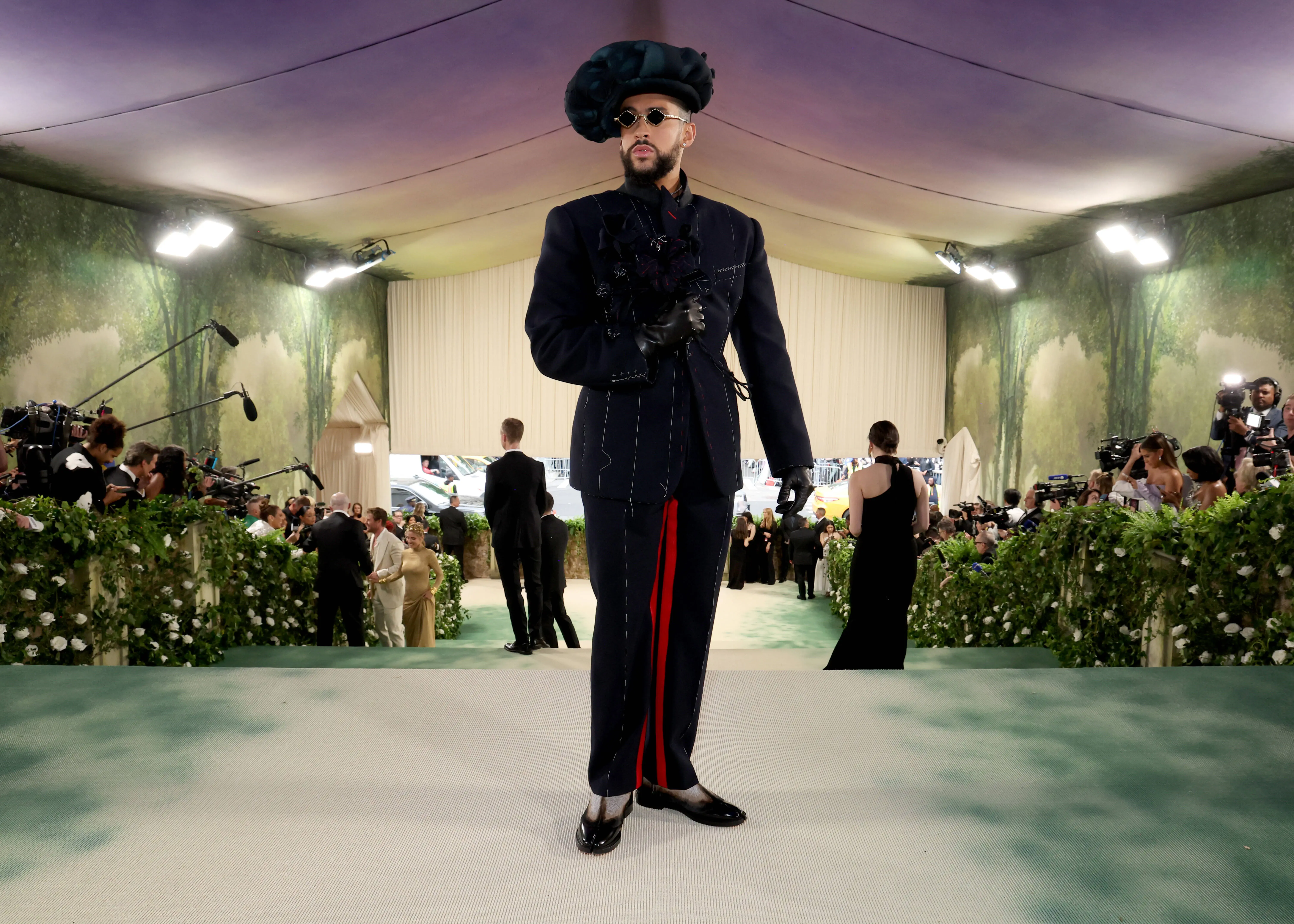 NEW YORK, NEW YORK - MAY 06: Bad Bunny attends The 2024 Met Gala Celebrating "Sleeping Beauties: Reawakening Fashion" at The Metropolitan Museum of Art on May 06, 2024 in New York City.  (Photo by Kevin Mazur/MG24/Getty Images for The Met Museum/Vogue)