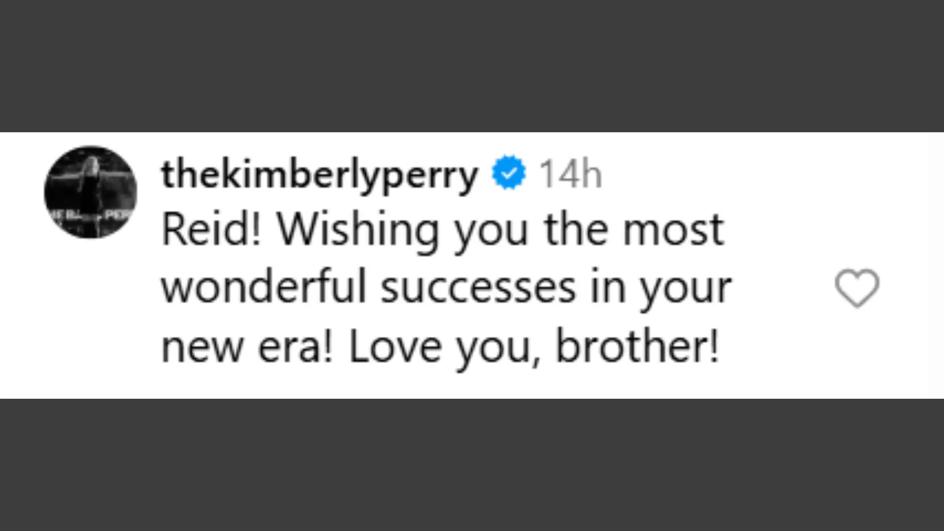 Kimberly Perry reacting to Reid Perry's exit from The Band Perry (Image via Instagram/@thereidperry)