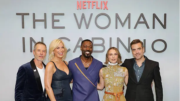 "The Woman In Cabin 10" Film Premiere LONDON, ENGLAND - SEPTEMBER 25: (L to R) Guy Pearce, Hannah Waddingham, David Ajala, Keira Knightley and Daniel Ings attend the premiere of "The Woman In Cabin 10" at BAFTA Piccadilly on September 25, 2025 in London, England. (Photo by Aimee Rose McGhee/Dave Benett/Getty Images for Netflix)