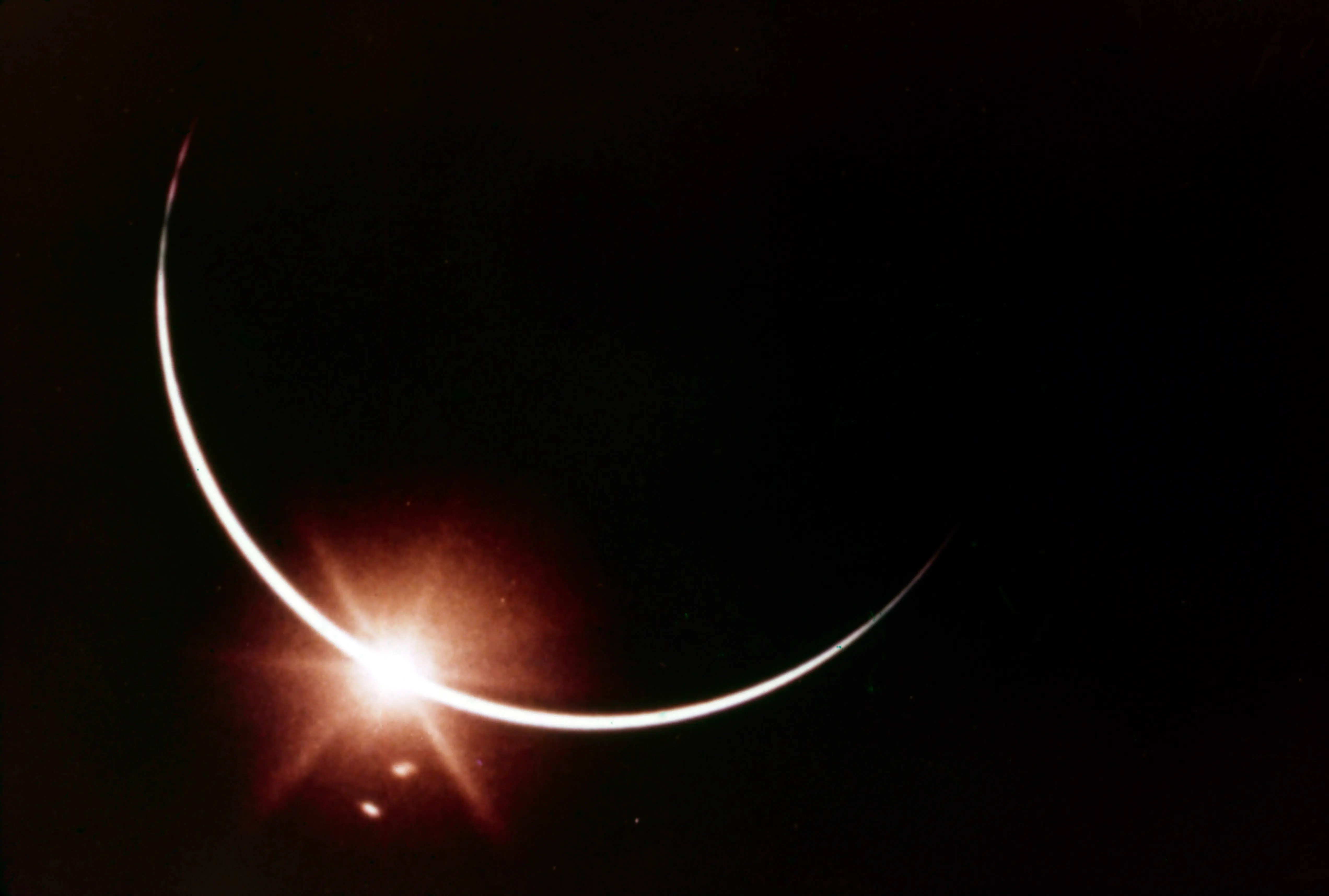 View, taken during NASA's Apollo 12 mission, spacecraft as it returned from its mission to the moon, November 21, 1969. The photo was taken from the mission's command module during it's return voyage. (Photo by NASA/Interim Archives/Getty Images)
