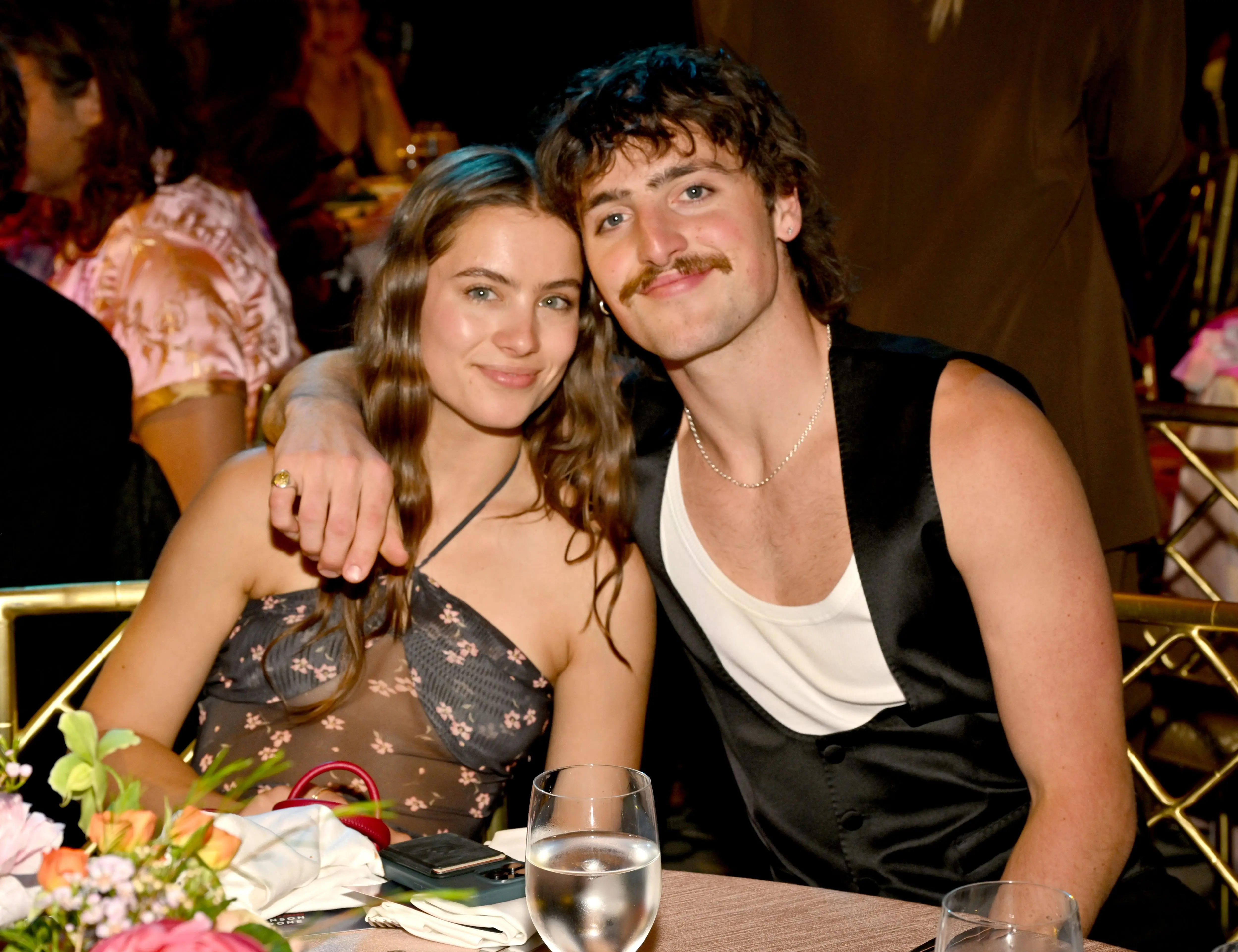 Maggie Thurmon and Benson Boone at the 2025 BMI Pop Awards.  (Photo by Lester Cohen/Getty Images for BMI)