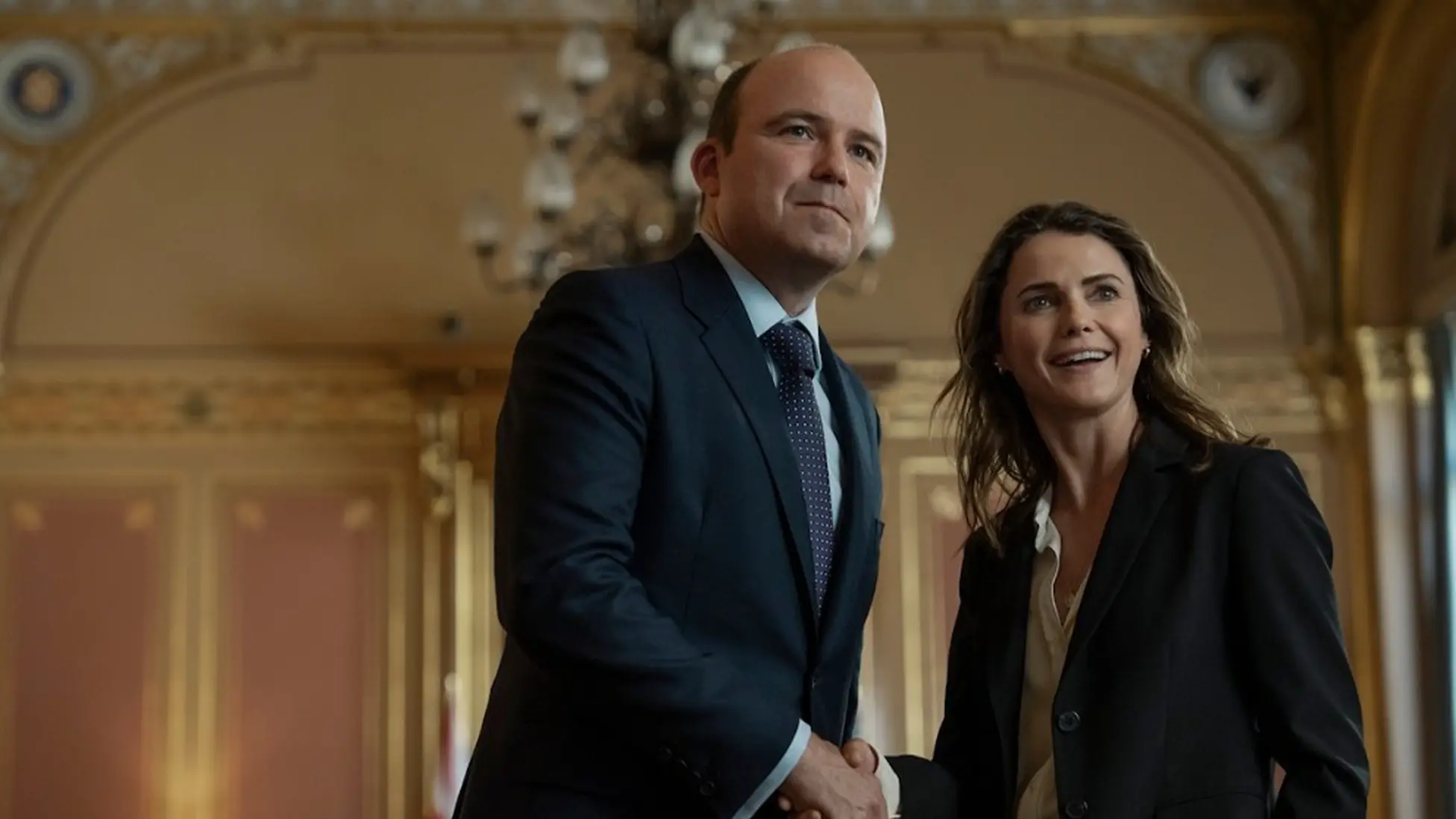 Keri Russell as Kate Wyler in The Diplomat season 3.  Image courtesy of Netflix