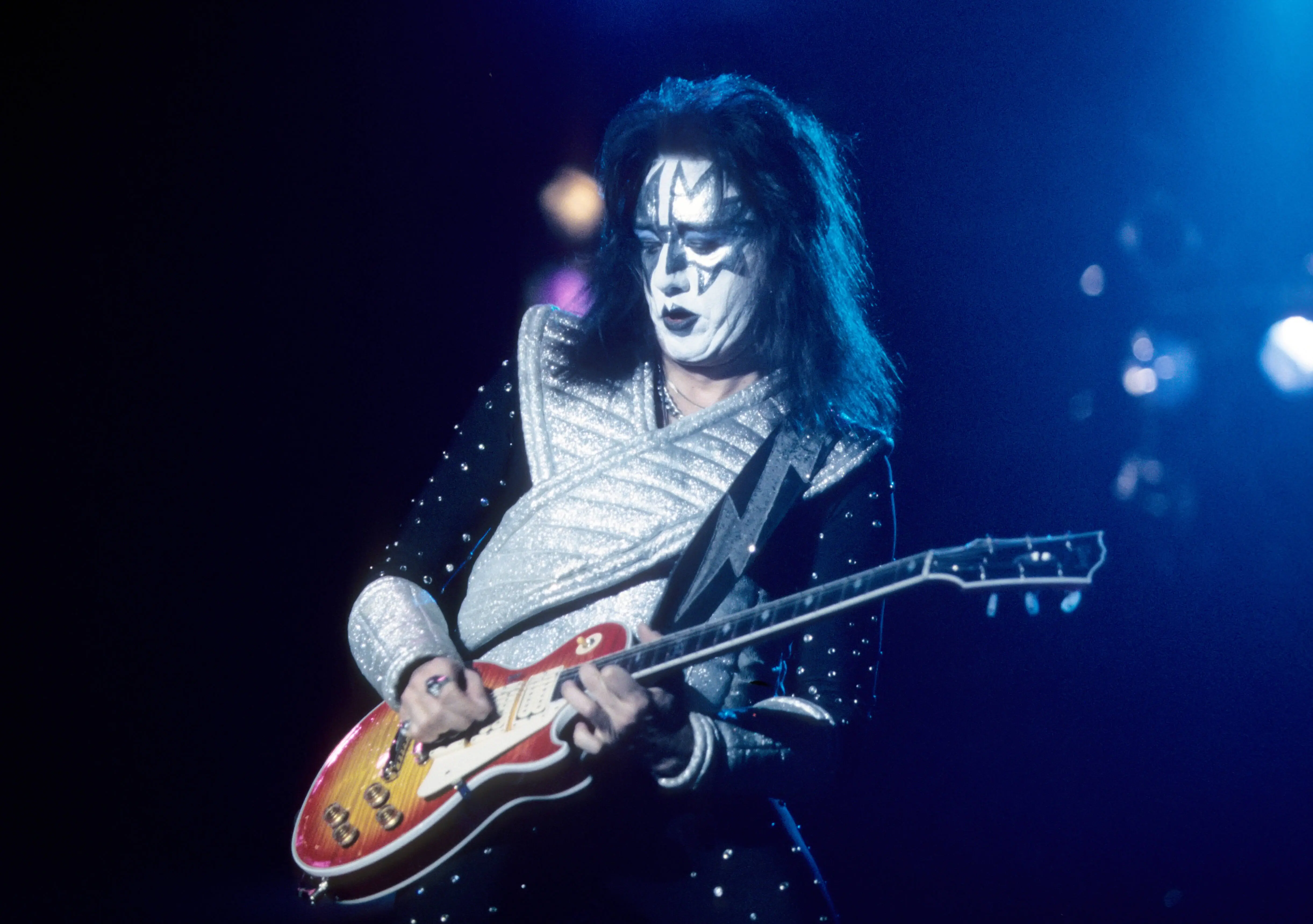 Kiss, Ace Frehley performs at Rock im Park Festival, Nuremberg, Germany, May 1997 (Image via Getty)