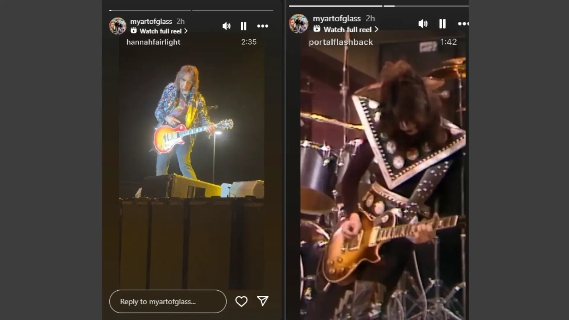 Lara Cove pays tribute to Ace Frehley (Image via Instagram/@myartofglass)