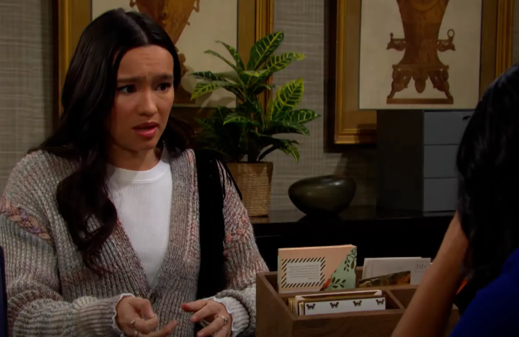 A still of Sophia talking to Melinda (Image via YouTube / Days of Our Lives)