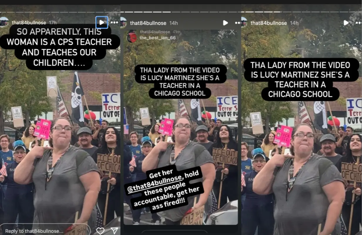 Lucy Martinez was identified as a teacher at Nathan Hale Elementary, Chicago (Image via Instagram/@that84bullnose)