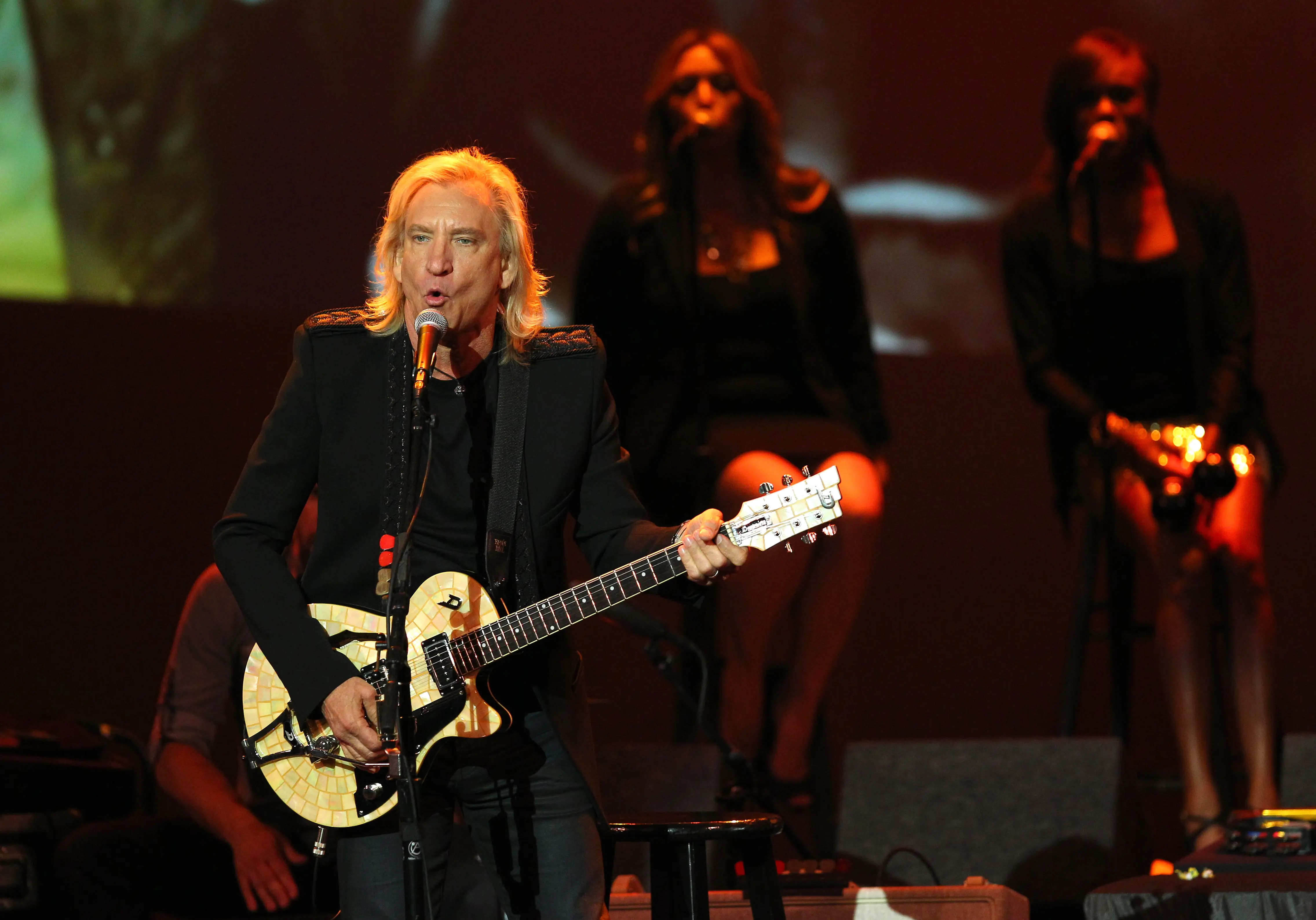 The Voice season 28 Mega Mentor Joe Walsh performs at the International Myeloma Foundation's 6th Annual Comedy Celebration hosted by Ray Romano benefiting The Peter Boyle Research Fund at The Wilshire Ebell Theatre on October 27, 2012 in Los Angeles, California.  (Photo by Joe Scarnici/Getty Images for IMF)