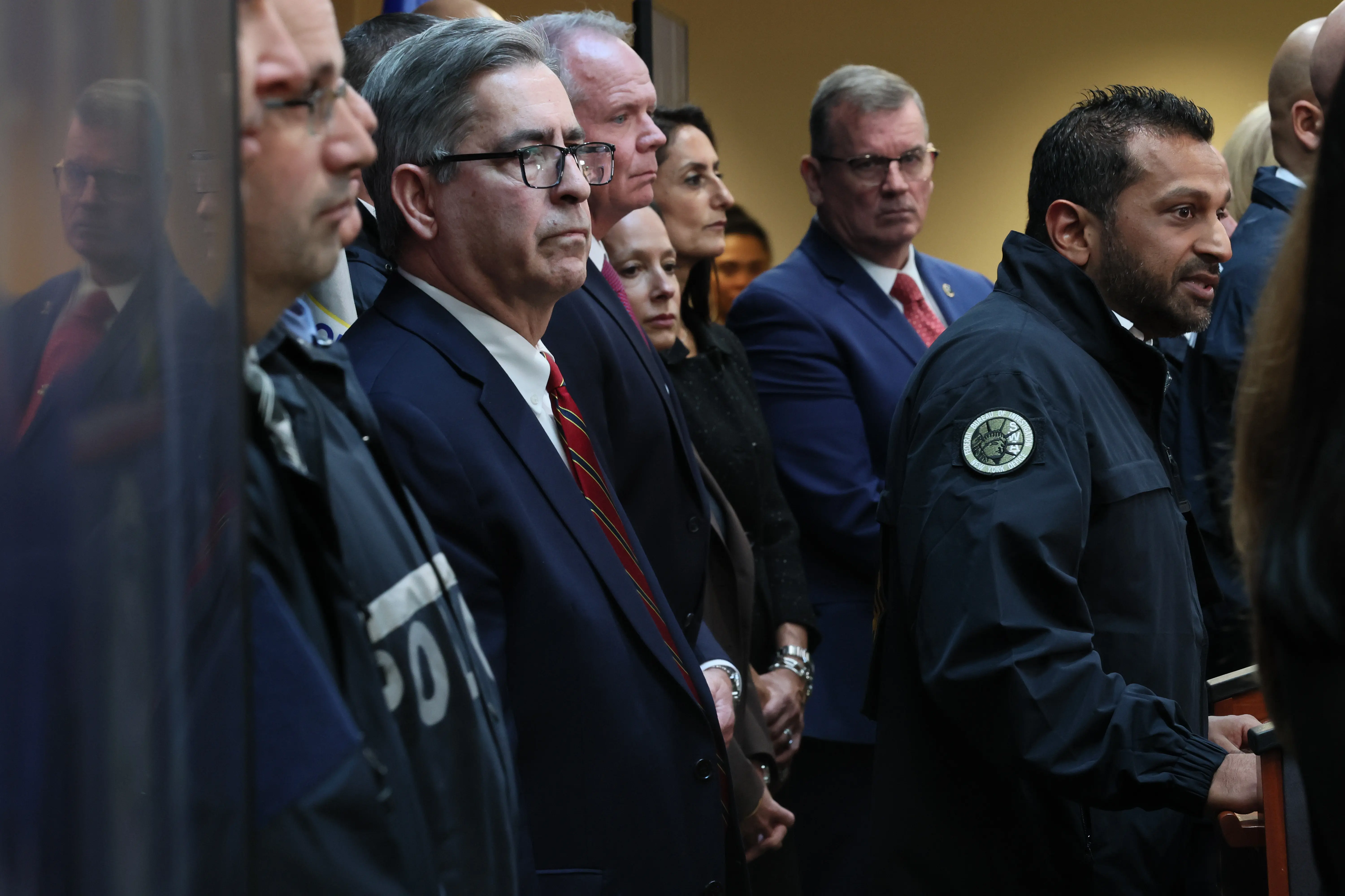 FBI Director Kash Patel speaks during a press conference on October 23, 2025 in New York City. FBI Director Patel was joined by U.S. Attorney for the Eastern District of New York Joseph Nocella, Jr., Assistant Director in Charge of the NY Field Office of the FBI Christopher Raia, Special Agent in Charge of the NY Field Office of Homeland Security Investigations Ricky Patel, NYPD Commissioner Jessica Tisch and various members of law enforcement as they announced indictments against current and former N.B.A. players, that include Chauncey Billups coach of the Portland Trailblazers and hall of fame inductee, Terry Rozier, a guard for the Miami Heat, in a pair of criminal cases that involved the coordination of Mafia families and professional athletes. (Photo by Michael M. Santiago/Getty Images)