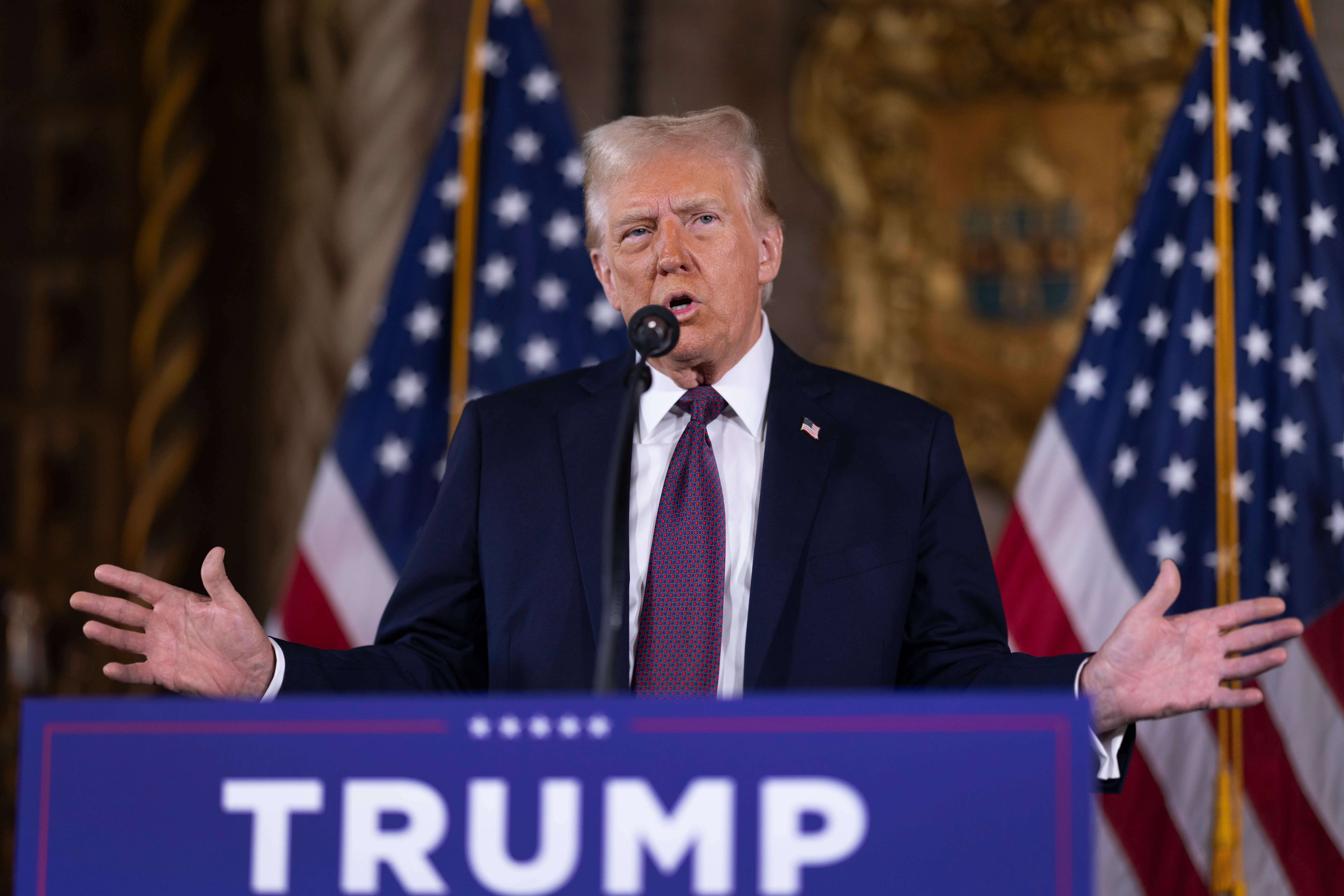 Donald Trump discusses the possibility of running for a third term in 2028 (Image via Getty)