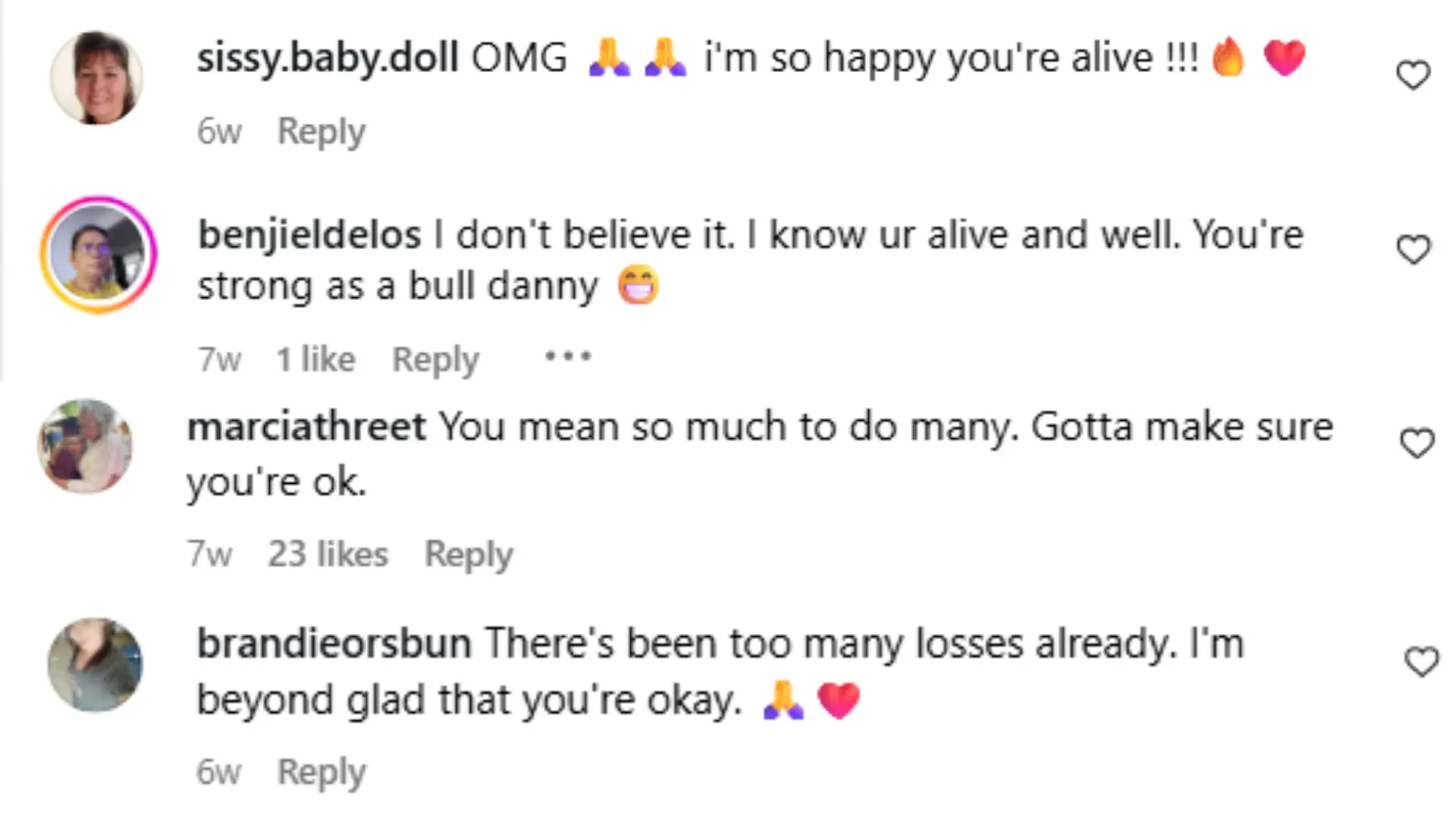 Fans react to Danny Trejo clearing the air about death rumors (Image via Instagram/@officialdannytrejo)