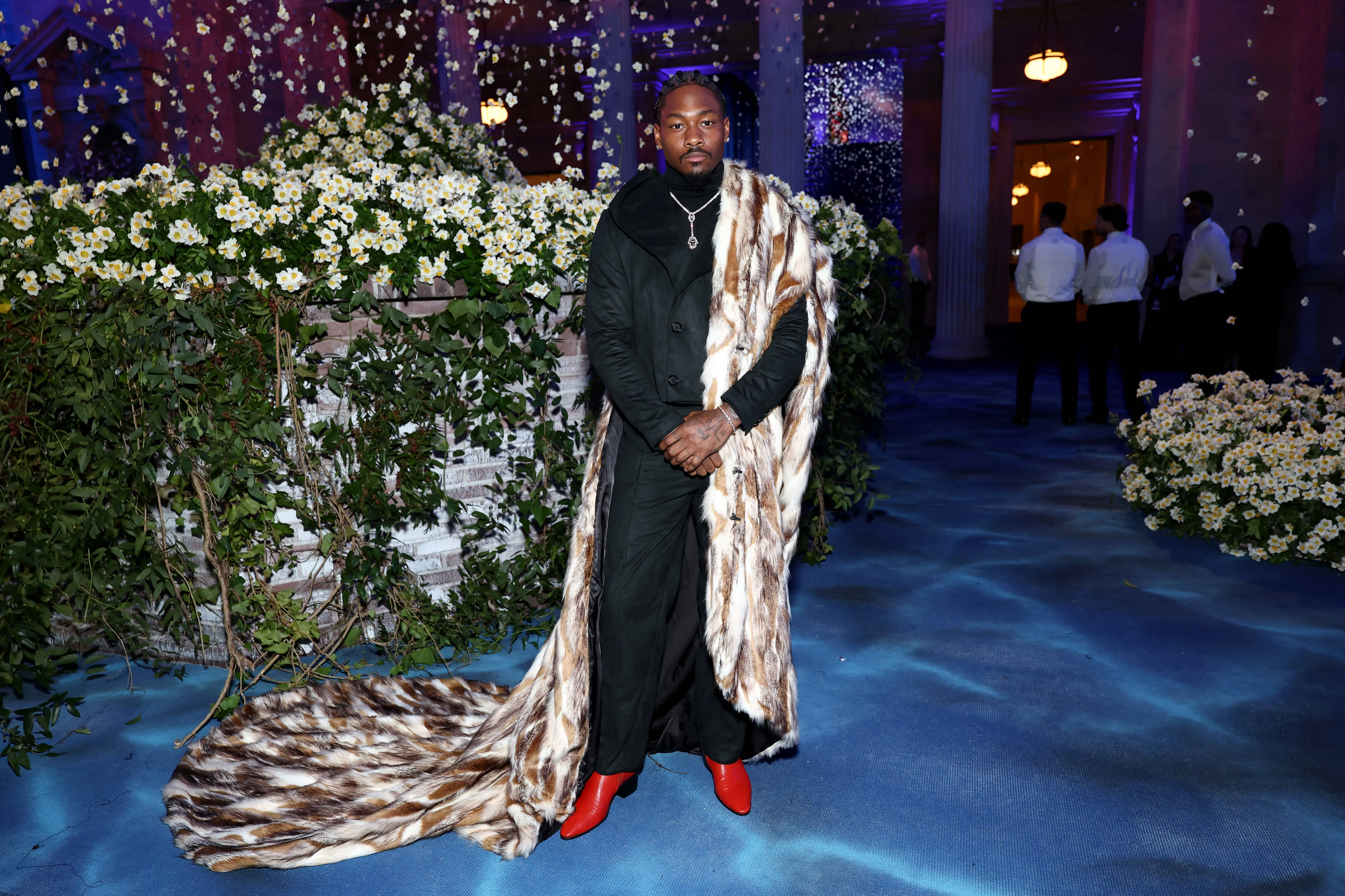 NEW YORK, NEW YORK - MAY 05: (Exclusive Coverage) Stefon Diggs attends the 2025 Met Gala Celebrating "Superfine: Tailoring Black Style" at Metropolitan Museum of Art on May 05, 2025 in New York City.  (Photo by Cindy Ord/MG25/Getty Images for The Met Museum/Vogue)