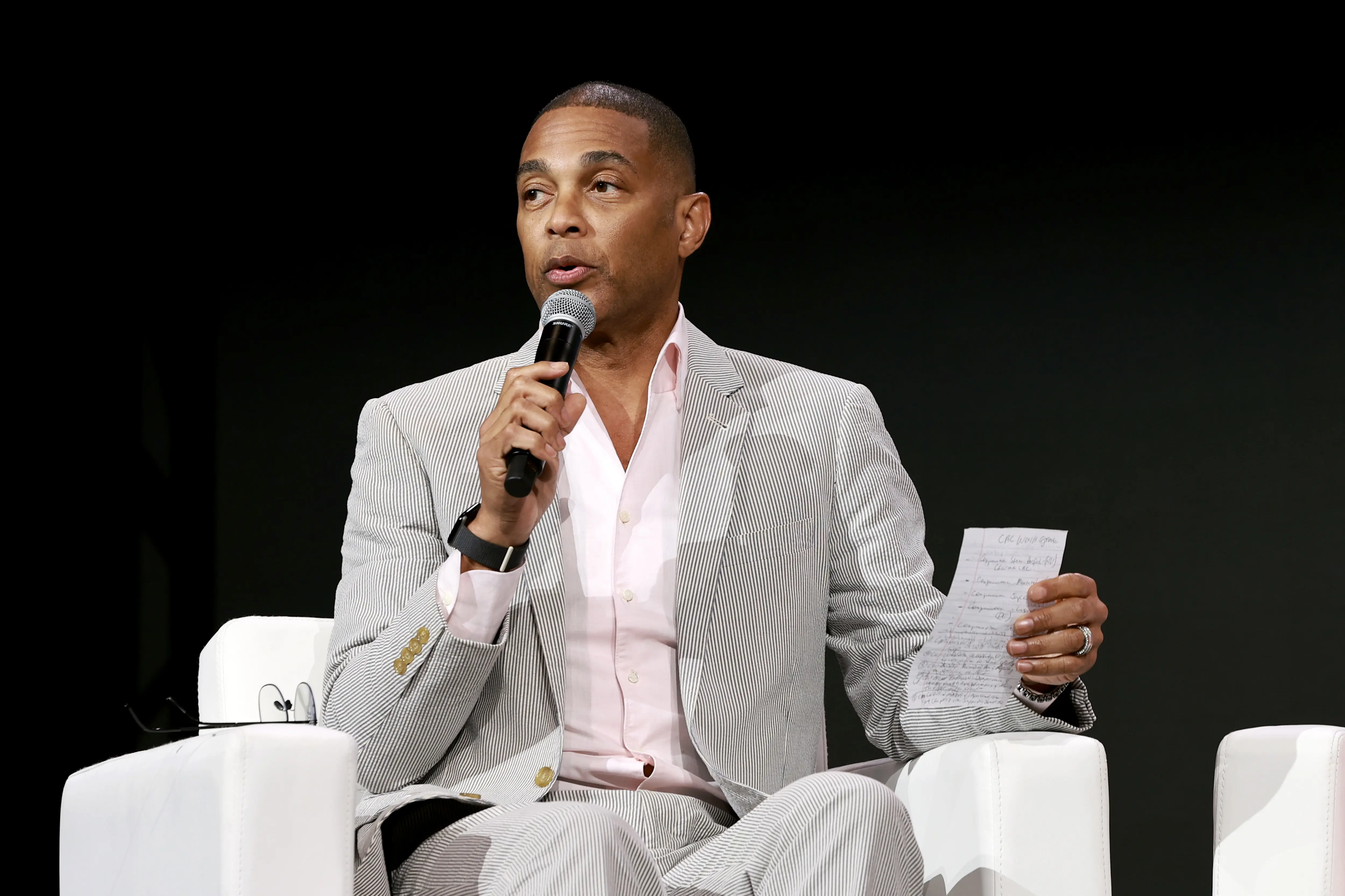 NEW ORLEANS, LOUISIANA - JULY 06: Don Lemon speaks onstage during the 2024 ESSENCE Festival Of Culture™ Presented By Coca-Cola® at Ernest N. Morial Convention Center on July 06, 2024 in New Orleans, Louisiana. (Photo by Arturo Holmes/Getty Images for ESSENCE)