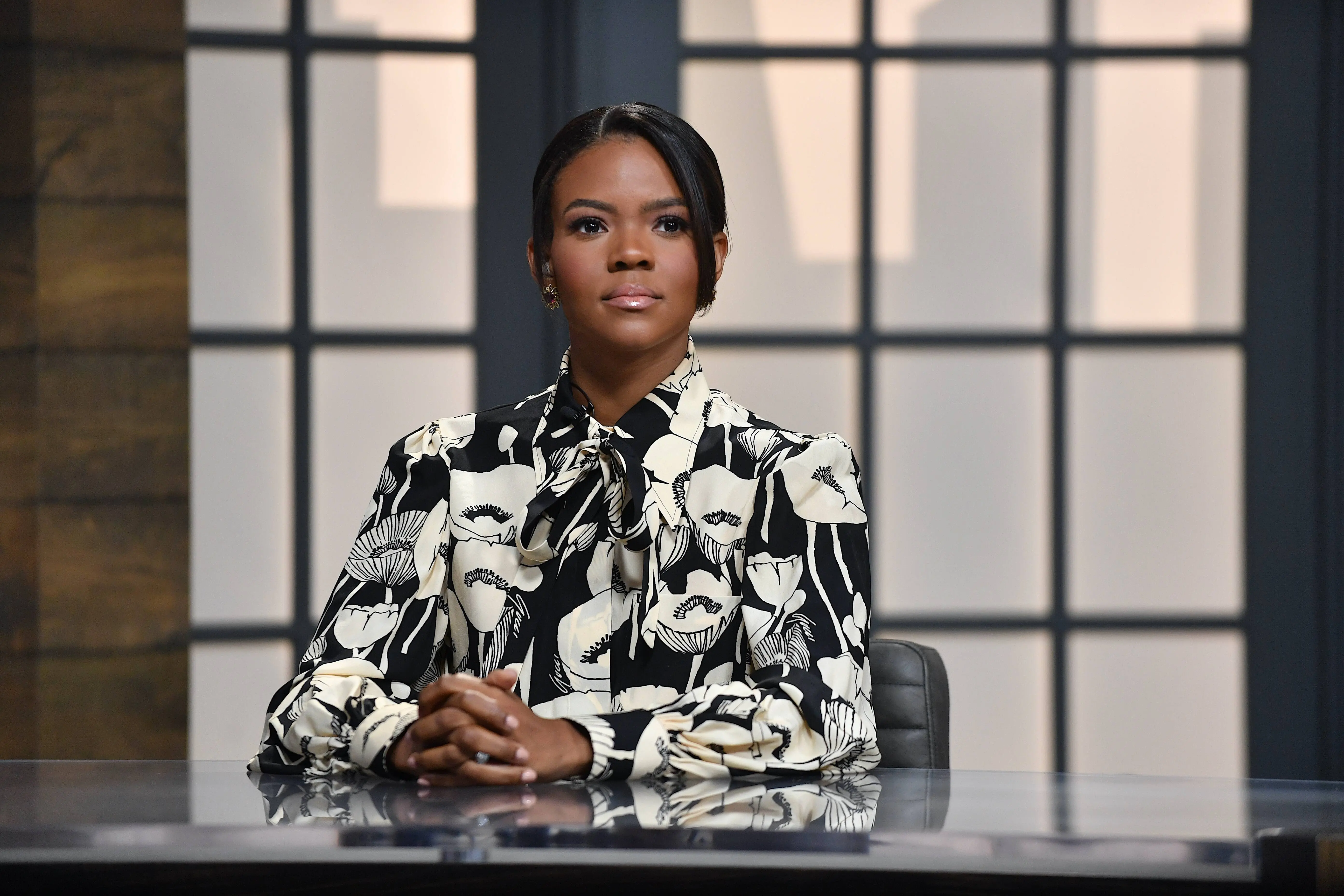 NASHVILLE, TENNESSEE - SEPTEMBER 07: Candace Owens is seen on set of "Candace" on September 07, 2021 in Nashville, Tennessee. This taping marks the first time that the show was filmed and aired in the same day. (Photo by Jason Davis/Getty Images)