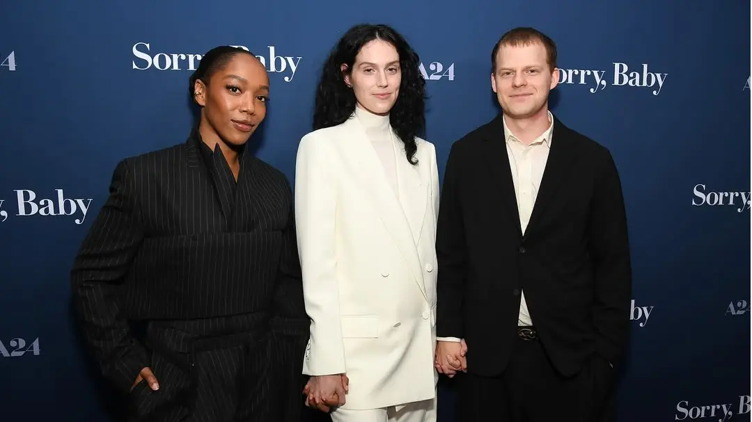 Eva Victor, Naomi Ackie and Lucas Hedges at the New York Premiere of Sorry, Baby (Image via Instagram/@sorrybabymovie)