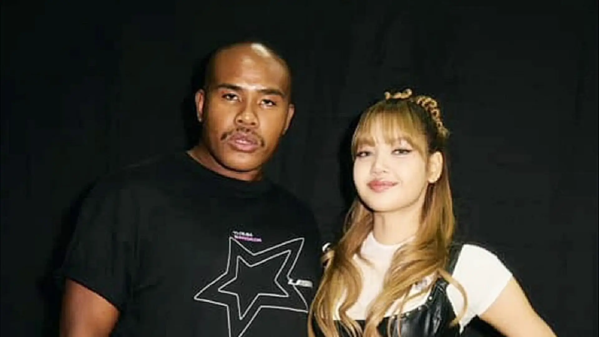 Physical: Asia star James with BLACKPINK's Lisa (Image via Instagram/@rusameekae)