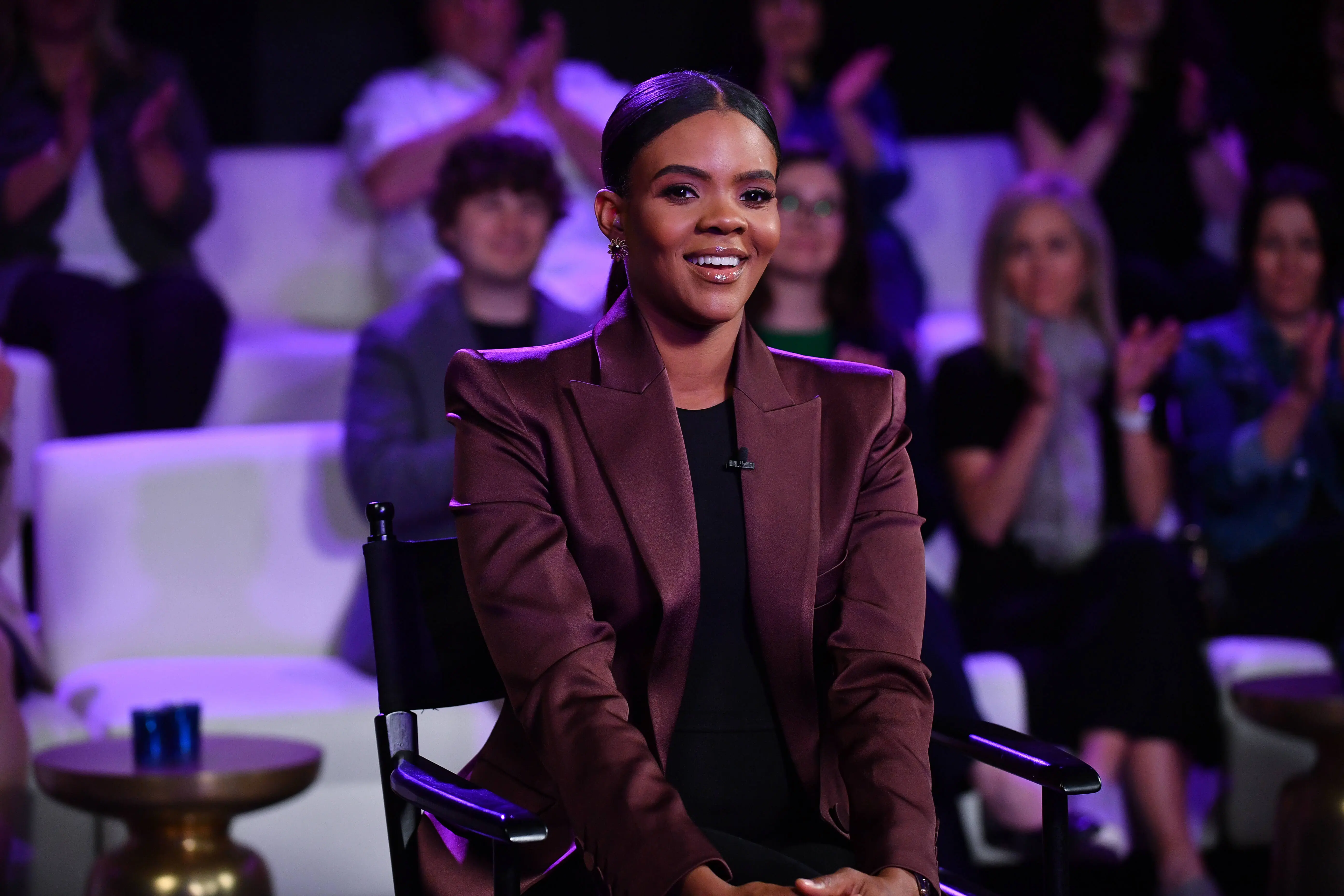 NASHVILLE, TENNESSEE - MAY 03: Candace Owens is seen on set of "Candace" on May 03, 2022 in Nashville, Tennessee. The show will air on May 03, 2022. (Photo by Jason Davis/Getty Images)