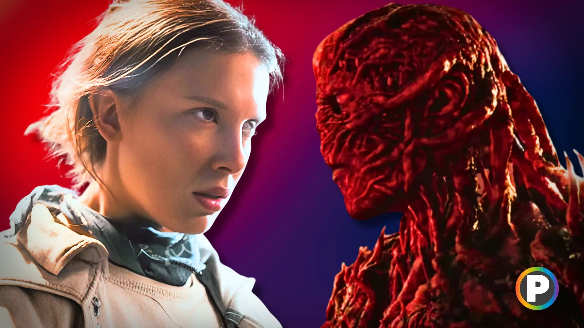 Millie Bobby Brown as Eleven and Jamie Campbell as Vecna in Stranger Things Season 5 (Custom cover edited by Primetimer, Original Image ©️Netflix)