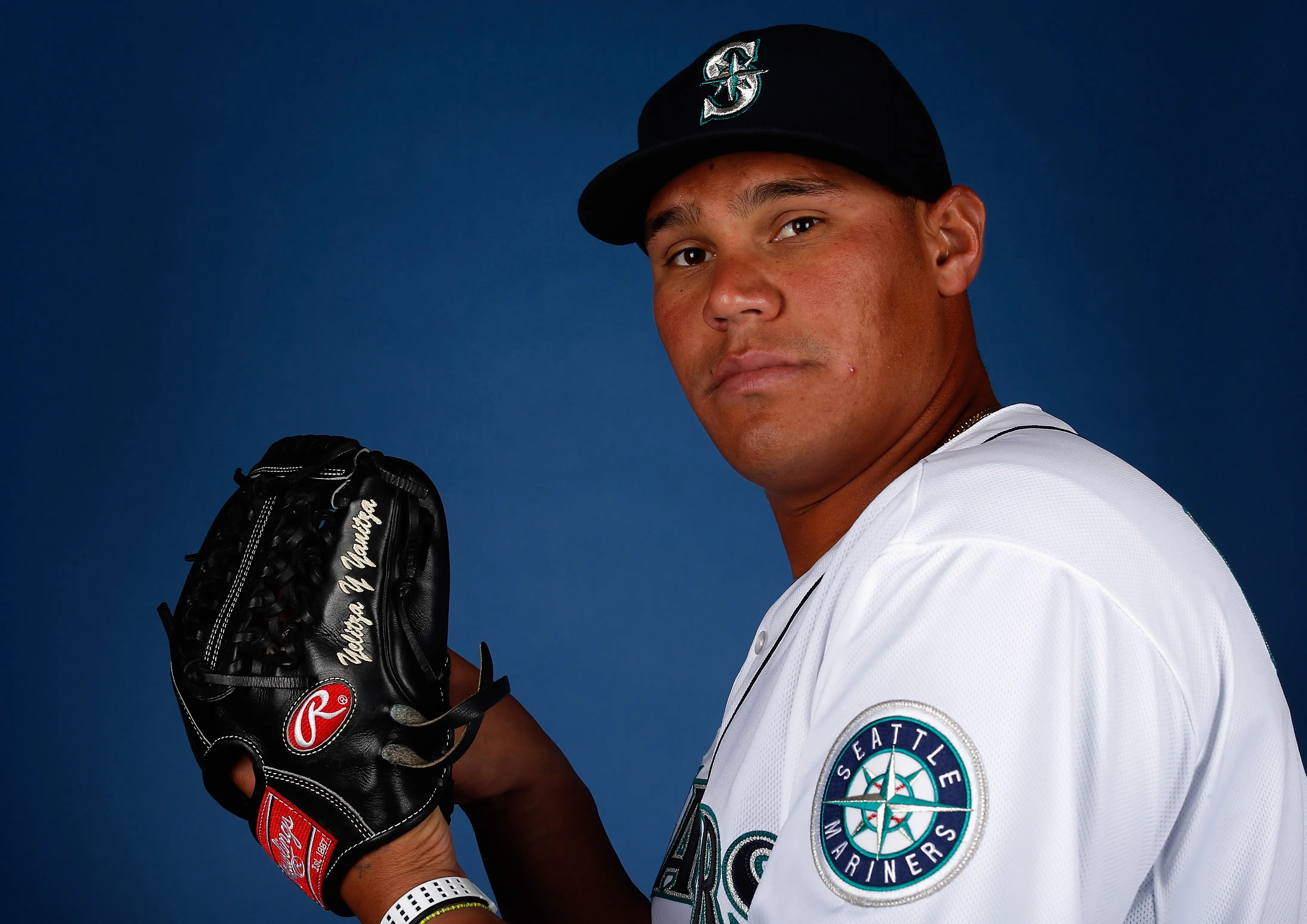 PEORIA, AZ - FEBRUARY 26:  Pitcher Yoervis Medina #31 of the Seattle Mariners poses for a portrait during spring training photo day at Peoria Stadium on February 26, 2015 in Peoria, Arizona.  (Photo by Christian Petersen/Getty Images)