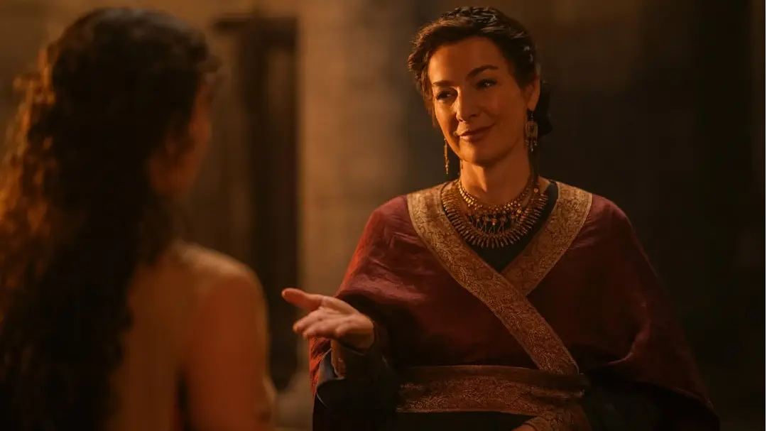 Ayelet Zurer as Ahinoam in House of David Season 2 (via Instagram @ayeletzurer)