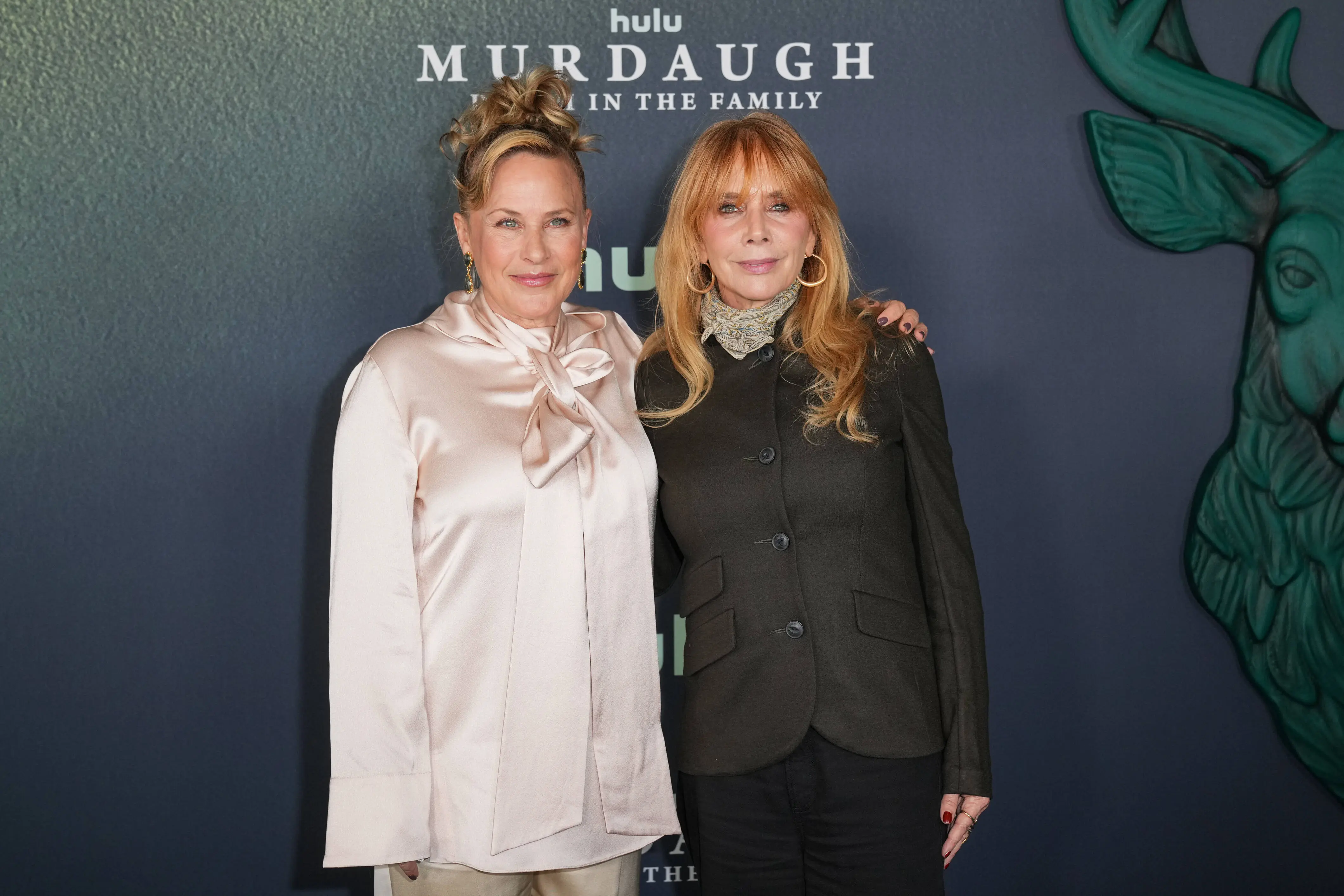 NEW YORK, NEW YORK - OCTOBER 13: Patricia Arquette and Rosanna Arquette attend Hulu's "Murdaugh: Death In The Family" New York premiere on October 13, 2025 in New York City. (Photo by John Nacion/WireImage)