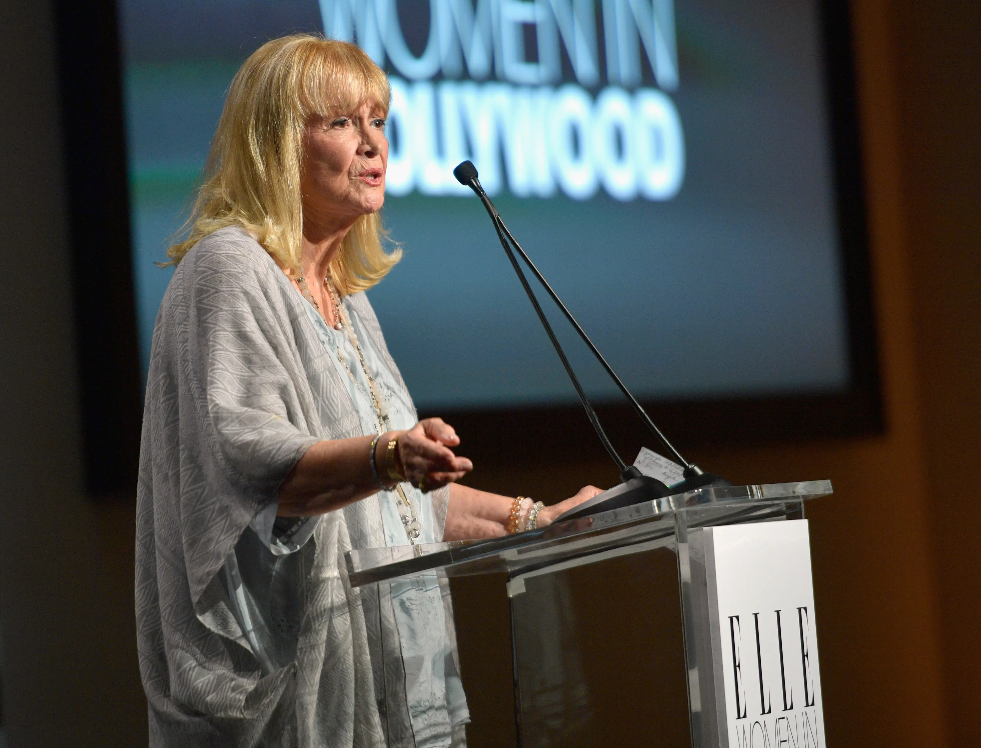 Diane Ladd speaks onstage at ELLE's 24th Annual Women in Hollywood Celebration (Image via Getty)