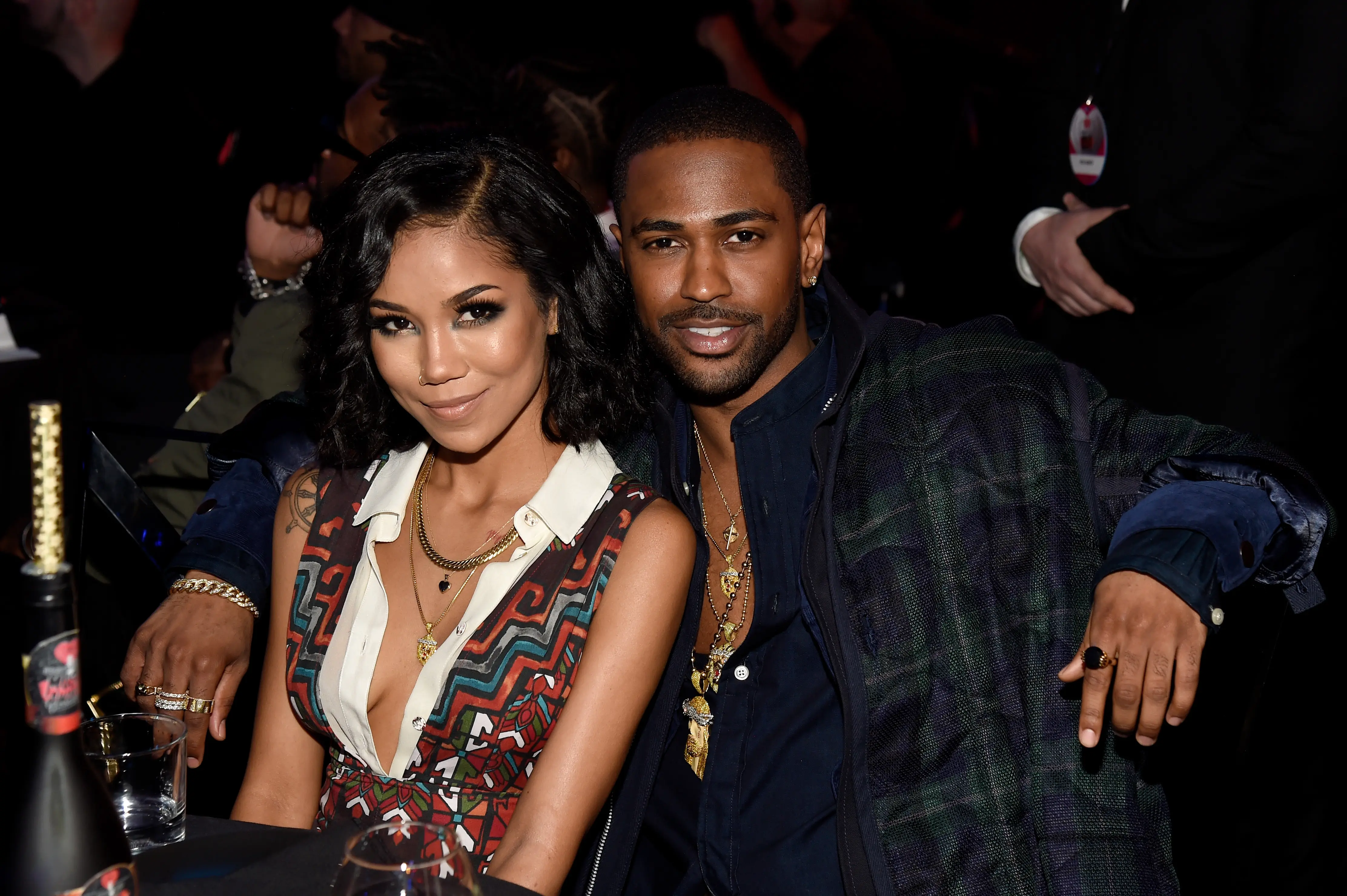 Recording artists Jhene Aiko and Big Sean the iHeartRadio Music Awards which broadcasted live on TBS, TNT, AND TRUTV from The Forum on April 3, 2016 in Inglewood, California.  (Photo by Kevin Mazur/Getty Images for iHeartRadio / Turner)