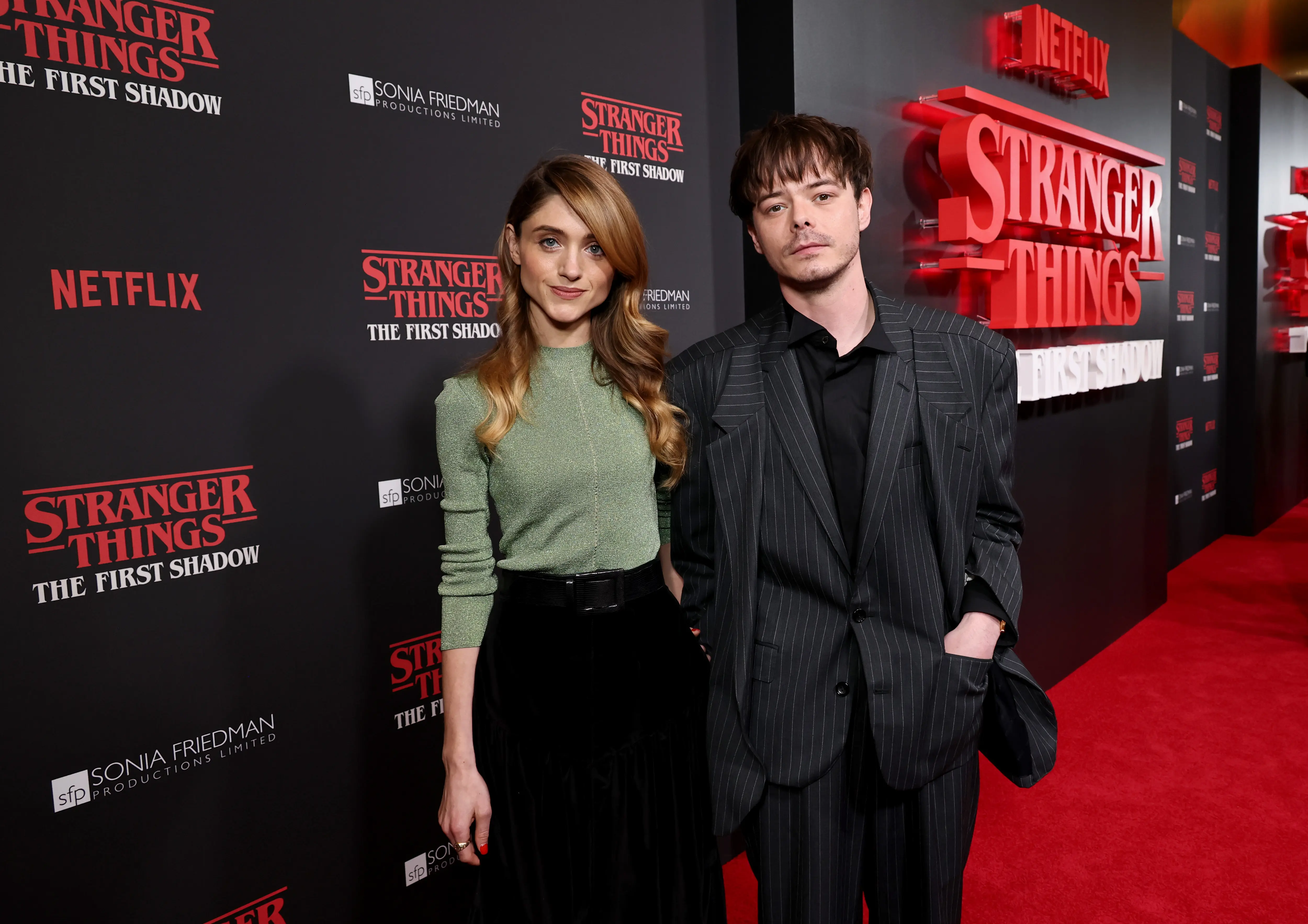 Natalia Dyer and Charlie Heaton from Stranger Things. (Photo by Jamie McCarthy/Getty Images for Netflix)