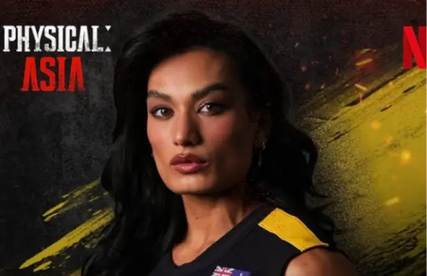 Alexandra Milne from Team Australia on Physical: Asia (Image via Instagram/@alexandramilne_ and Netflix)