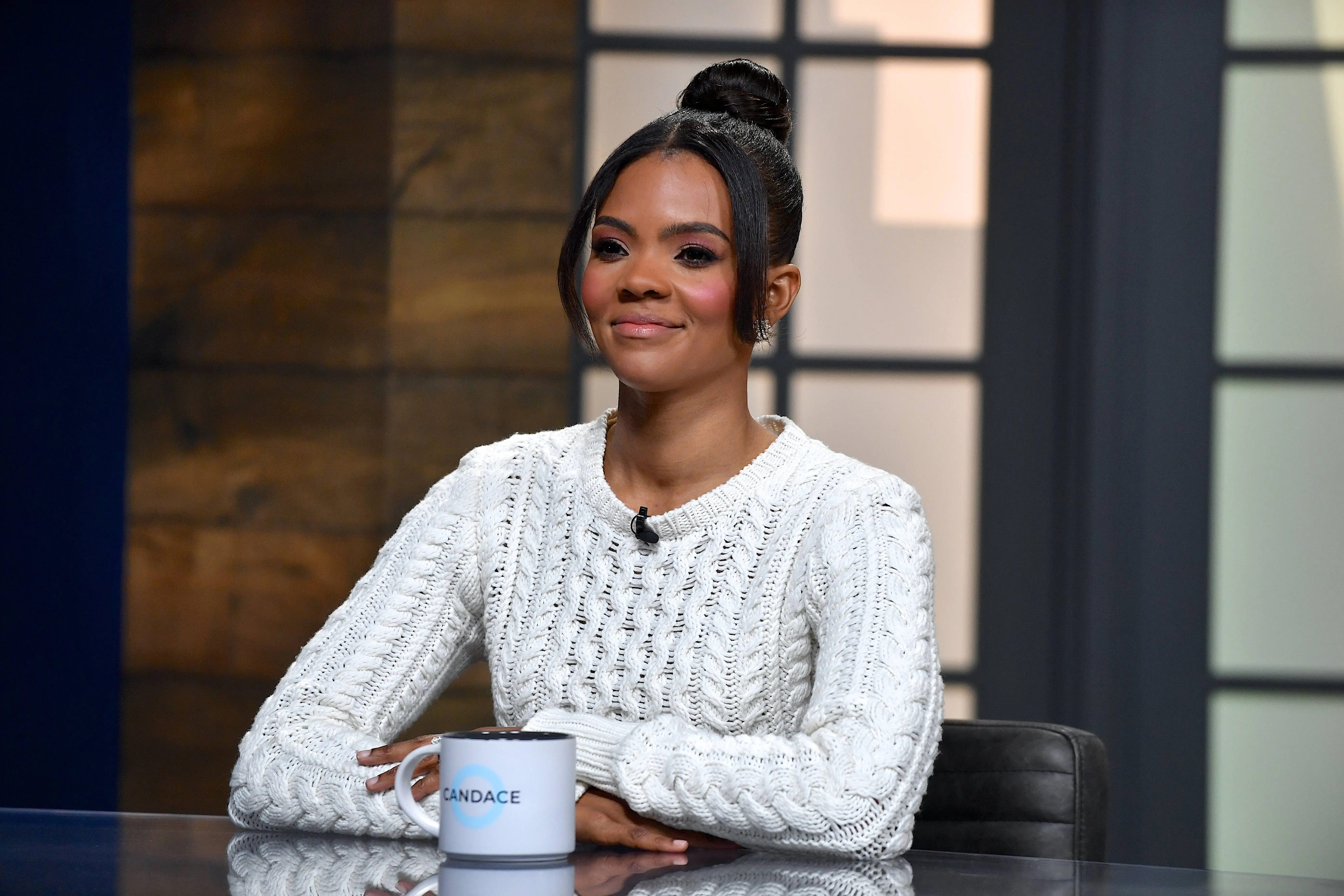 NASHVILLE, TENNESSEE - NOVEMBER 30: Candace Owens is seen on set of "Candace" on November 30, 2021 in Nashville, Tennessee. The show will same-day air, November 30, 2021 (Photo by Jason Davis/Getty Images)