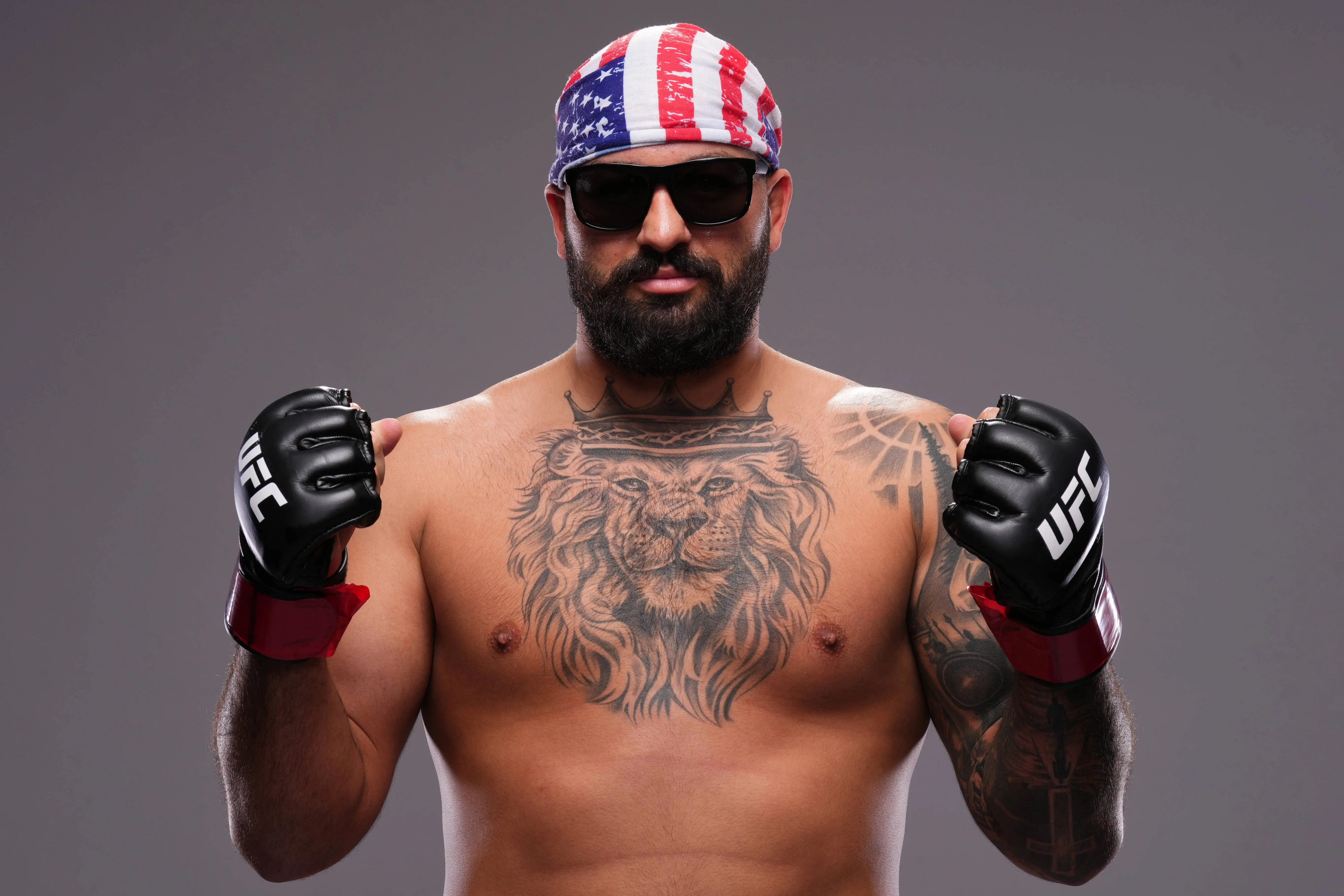 LAS VEGAS, NEVADA - NOVEMBER 08: Josh Hokit poses for a portrait after his victory during the UFC Fight Night event at UFC APEX on November 08, 2025 in Las Vegas, Nevada.  (Photo by Mike Roach/Zuffa LLC)