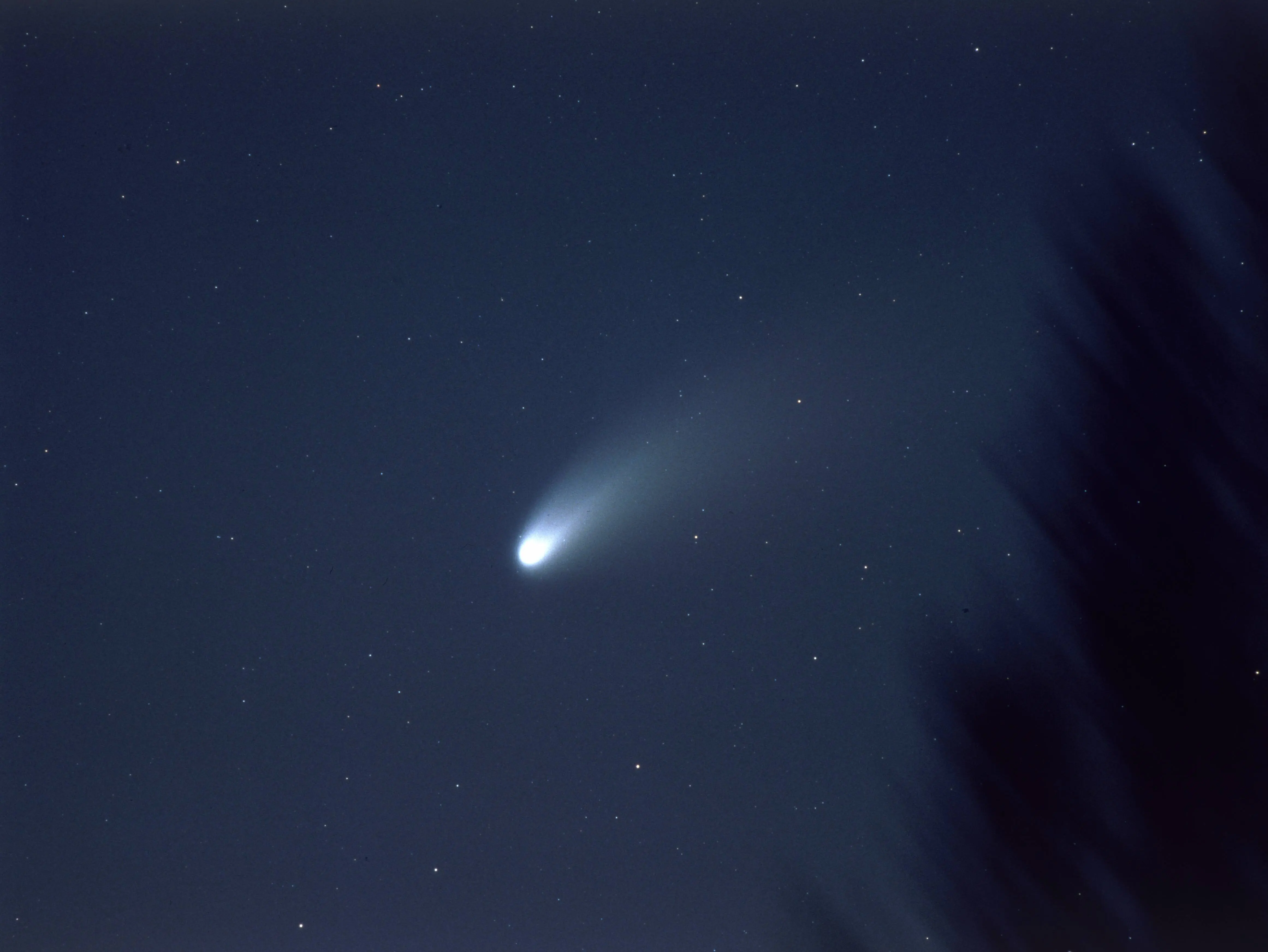 The Comet Hale-Bopp passes across the night sky, 1997. (Photo by Space Frontiers/Hulton Archive/Getty Images)