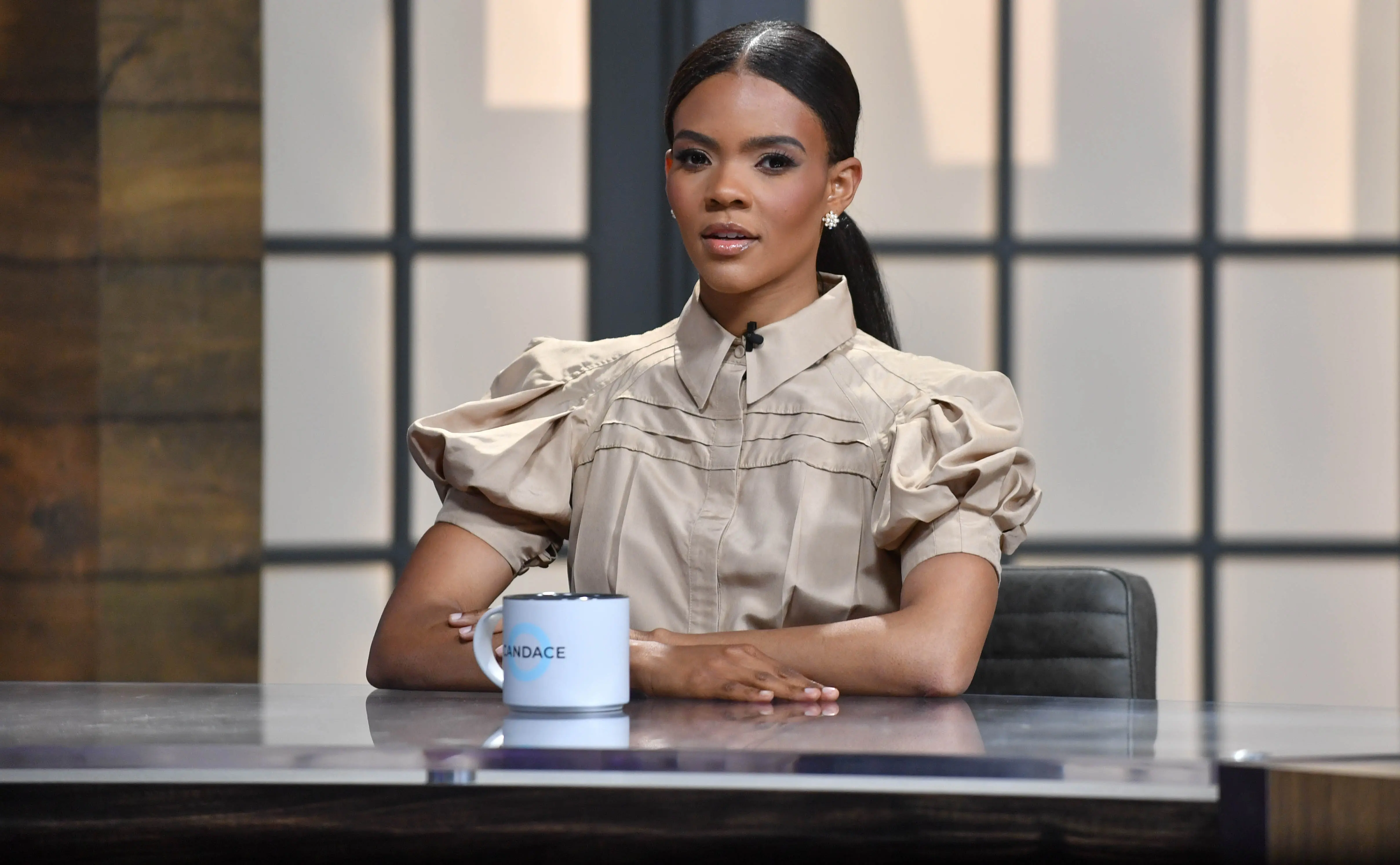 NASHVILLE, TENNESSEE - FEBRUARY 28: Candace Owens is seen on set of "Candace" on February 28, 2022 in Nashville, Tennessee. The show will air Tuesday, March 8, 2022 (Photo by Jason Davis/Getty Images)