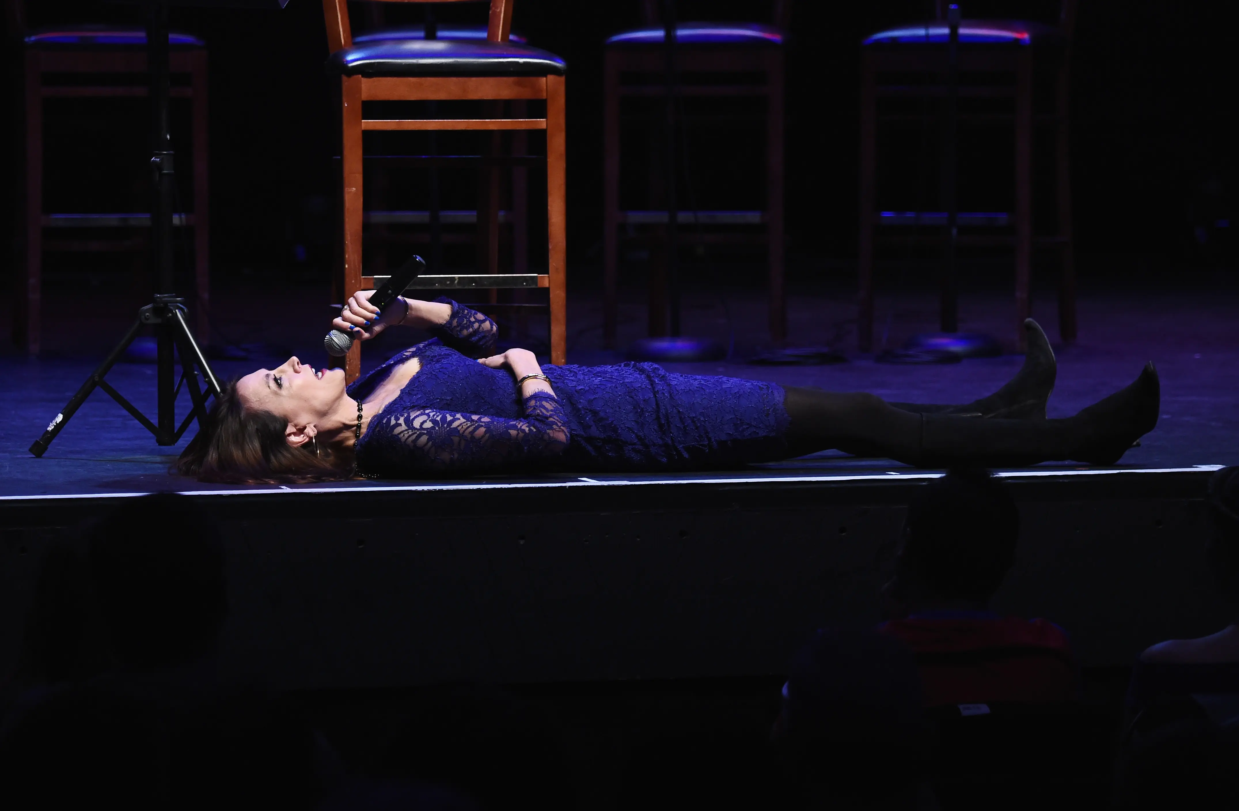 Political commentator Stephanie Miller attends the Los Angeles leg of Stephanie Miller's Sexy Liberal Blue Wave Tour at The Saban Theatre on November 3, 2018 in Beverly Hills, California.  (Photo by Amanda Edwards/Getty Images)
